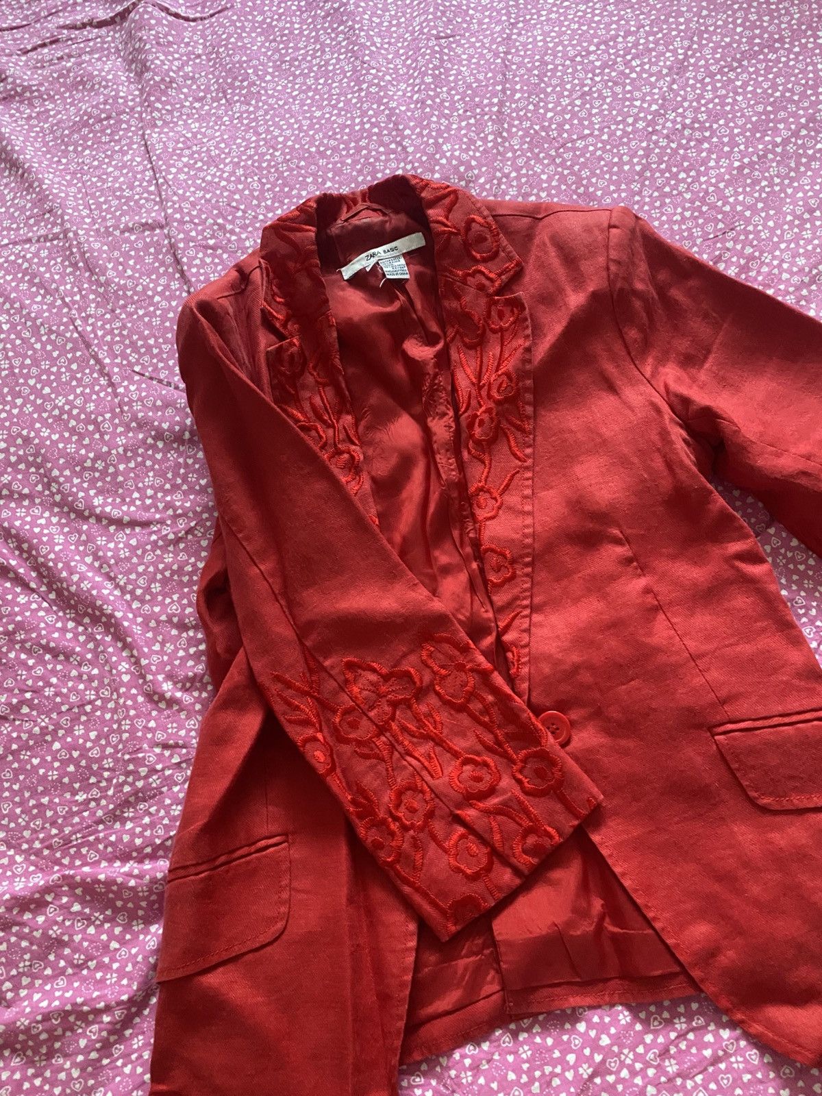 Zara Very vintage zara jacket with flower details Size M / US 6-8 / IT 42-44 - 2 Thumbnail