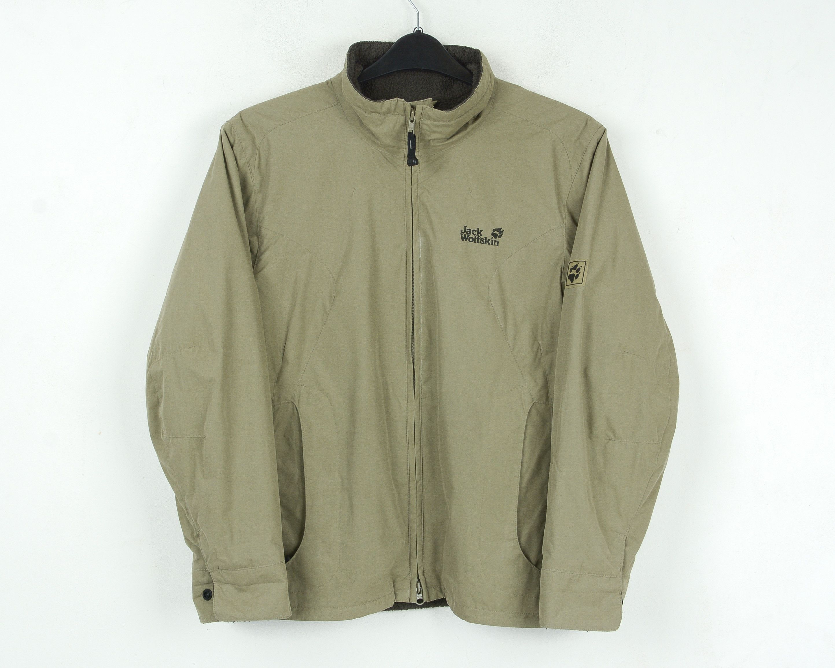 Jack Wolfskin Travel Women UK 14 16 Khaki Jacket Fleece Coat Hiking EU L Size L / US 10 / IT 46 - 1 Thumbnail