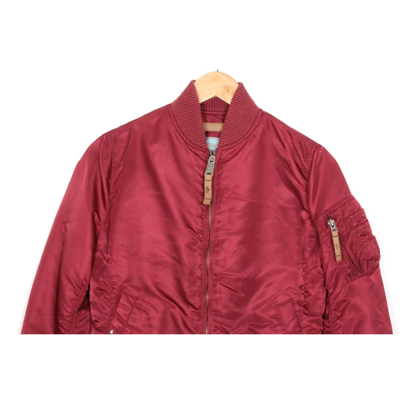 Alpha Industries ALPHA INDUSTRIES MA-1 TT Padded Bomber Jacket Women S Burgundy XS?? Size S / US 4 / IT 40 - 2 Thumbnail