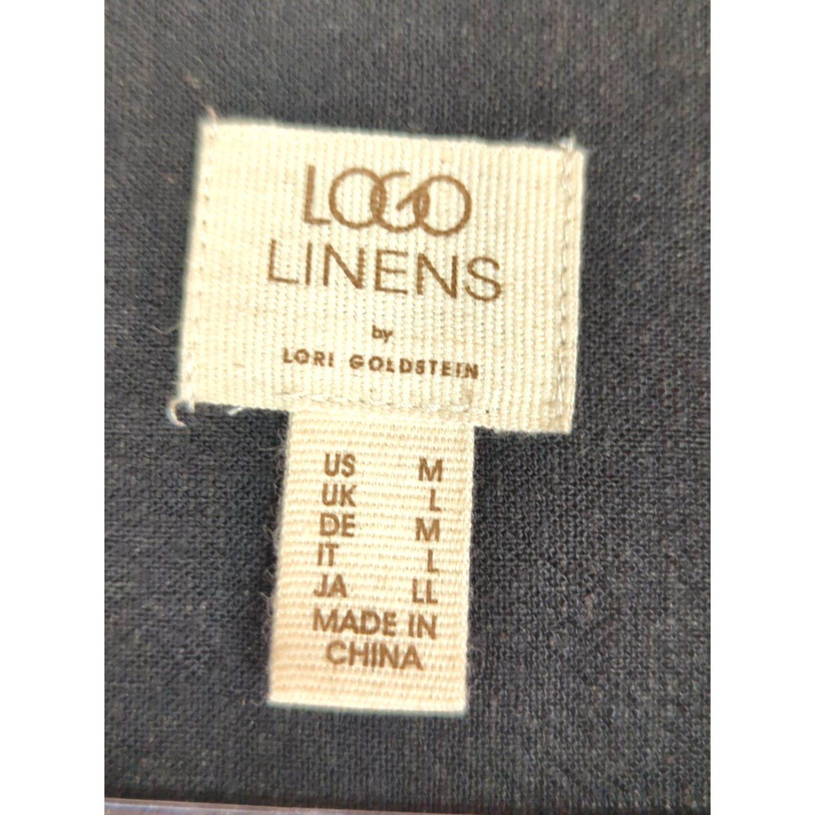 Vintage LOGO LINENS by Lori Goldstein black linen blend open jacket Shirt Womens M Black Solid Minimalist Classic Lagenlook Open - Wait Size M / US 6-8 / IT 42-44 - 4 Thumbnail