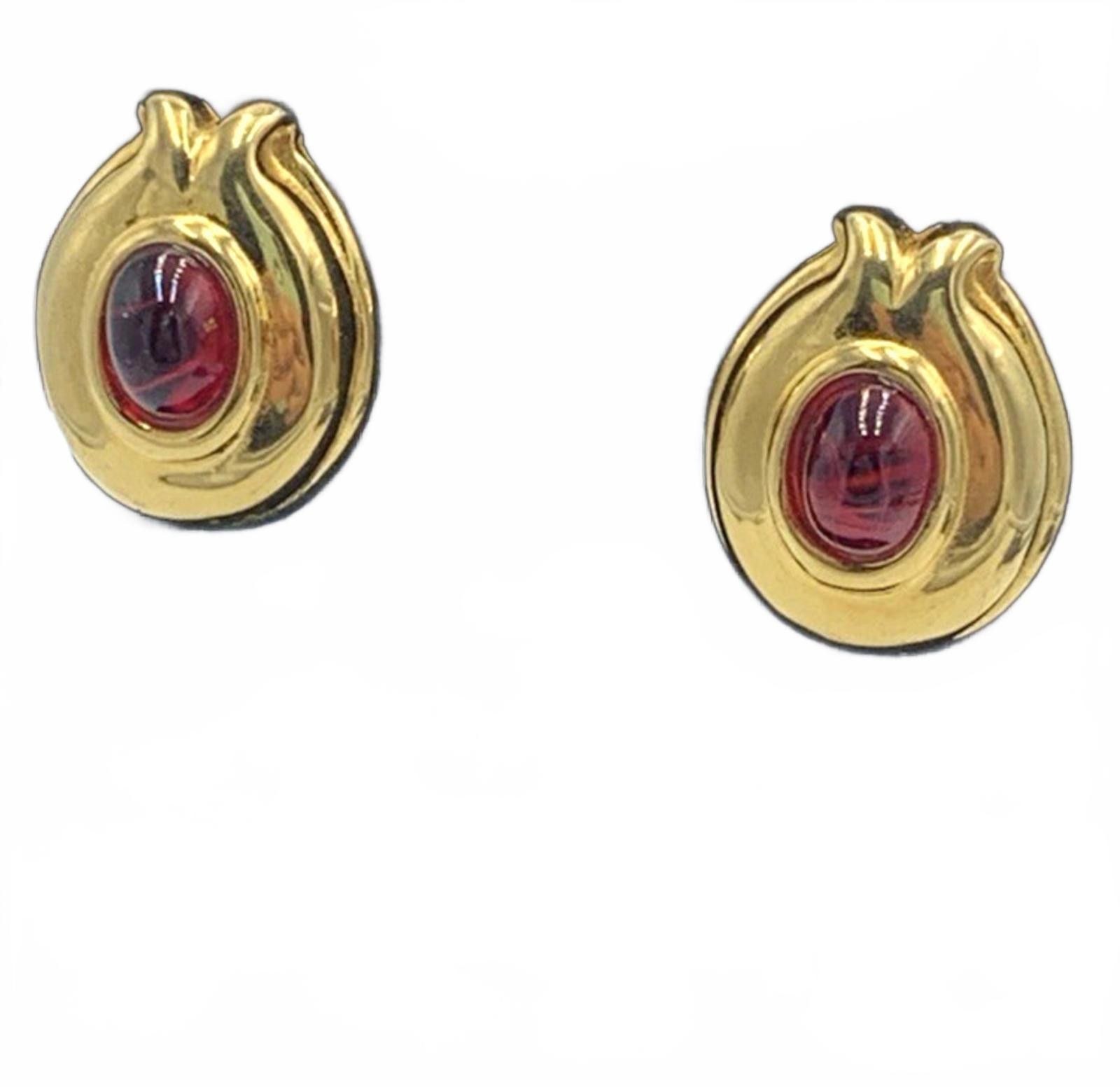 Fendi Fendi Gold Plate Red Gripoix "Artichoke" Glass Earrings Size ONE SIZE - 3 Thumbnail