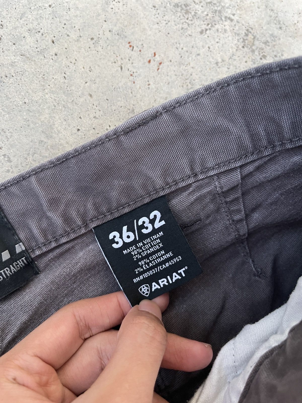 Ariat × Vintage Sunfaded Ariat Rebar Double Knee Grey Pants Size US 38 / EU 54 - 10 Thumbnail