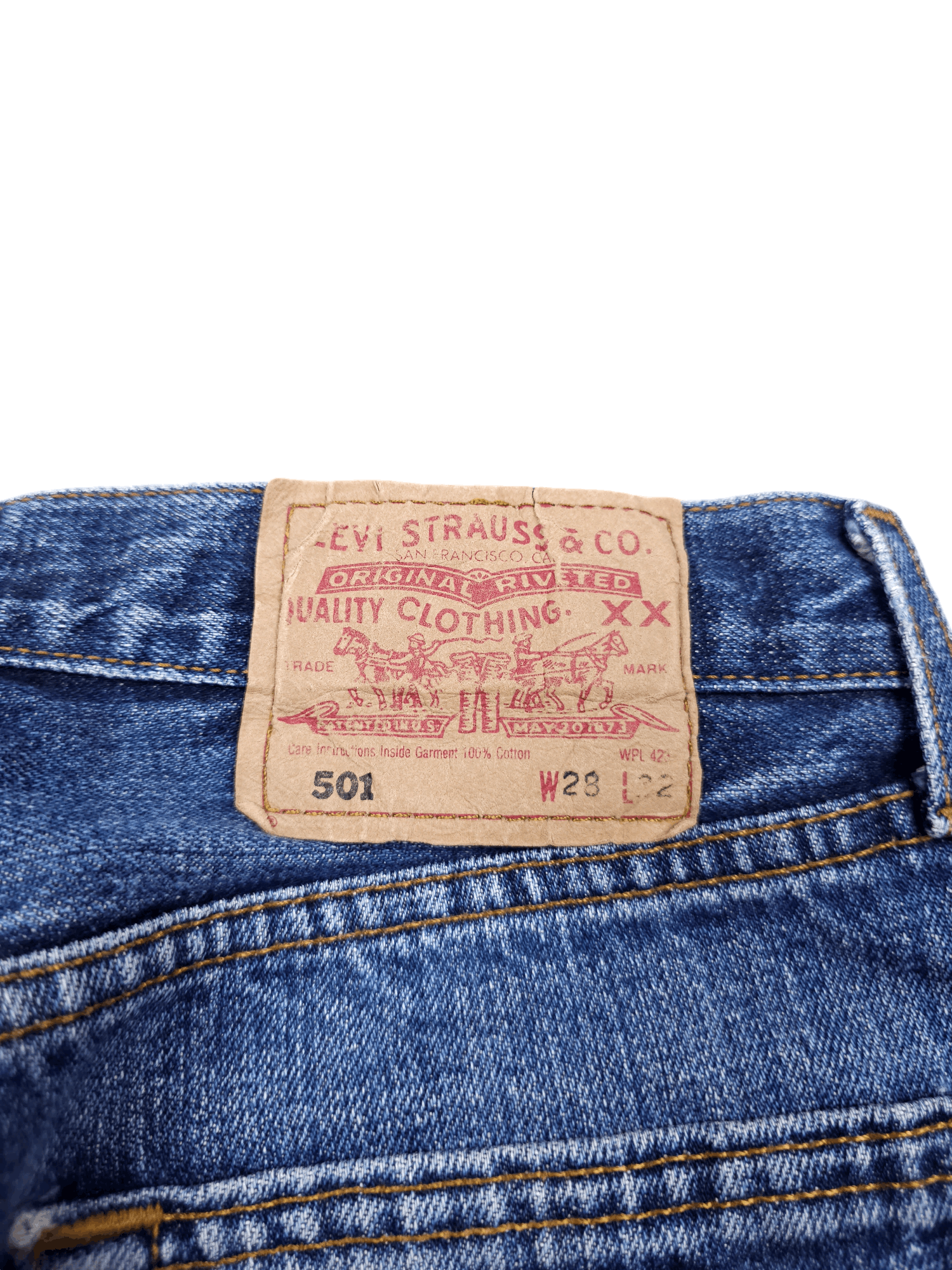 Levi's × Vintage 💎 28/32 Vintage 90's Levi's 501 Straight Regular Jeans Y2K Size US 28 / EU 44 - 6 Thumbnail