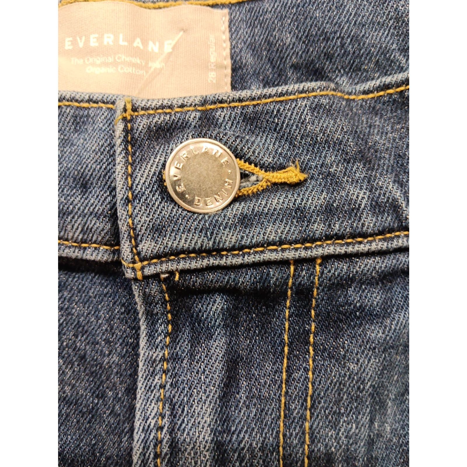 Everlane Everlane Jeans The Original Cheeky Size 28 Blue Organic Cotton Straight Leg Size 28" / US 6 / IT 42 - 4 Thumbnail