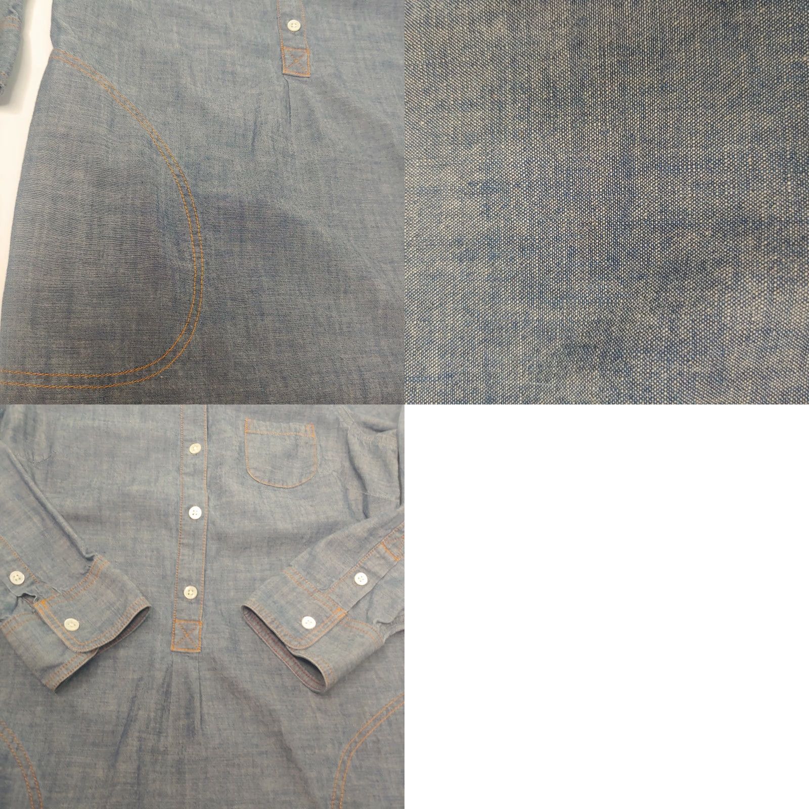 Lands' End Lands' End Shirt Dress Womens 2 Chambray Button Collar Blue Long Sleeve Dress Length Knee Length Casual Business Party/Cocktail Travel Womens Size XS / US 0-2 / IT 36-38 - 8 Thumbnail