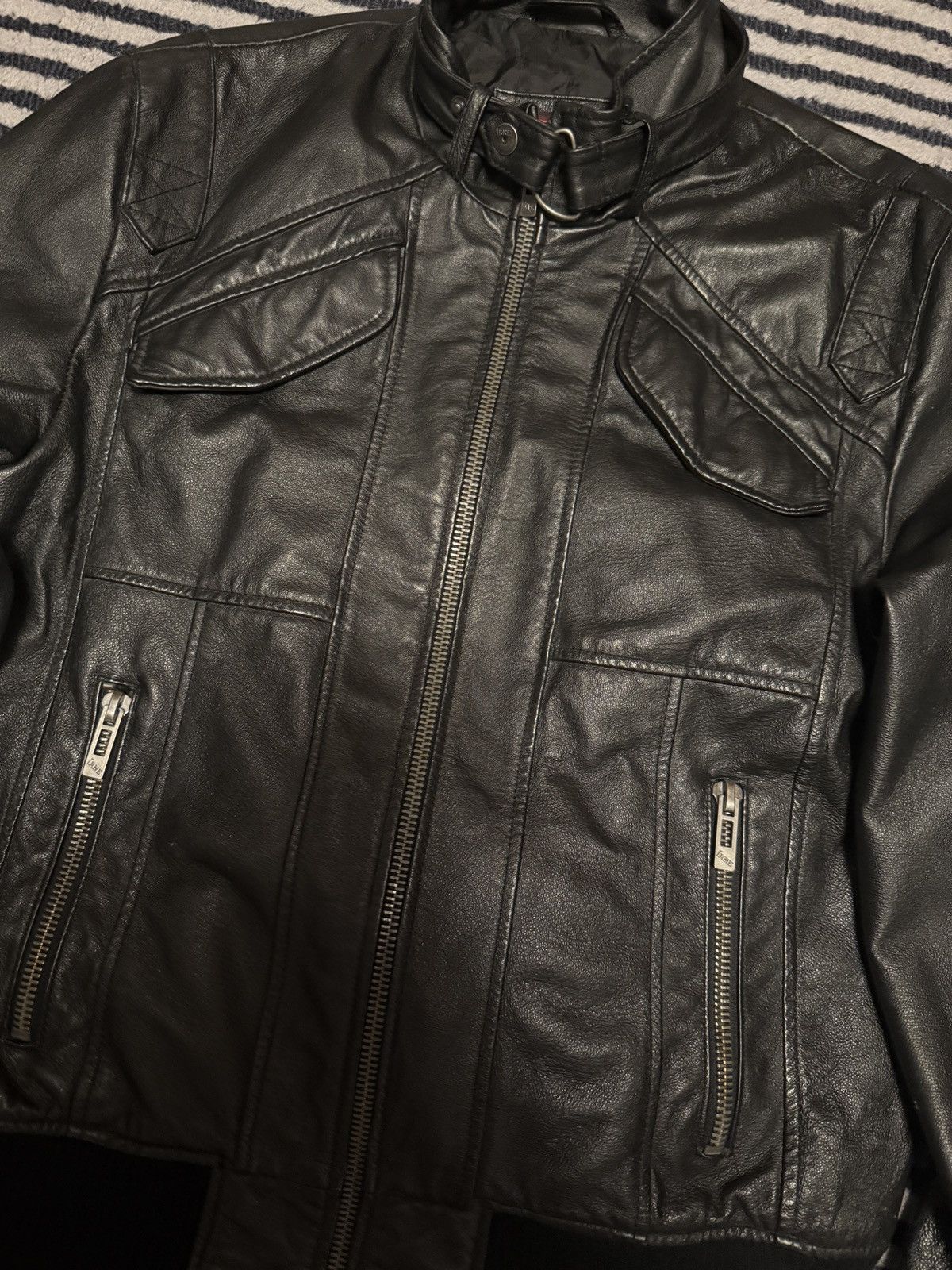 Vintage vintage review pig leather jacket Size US M / EU 48-50 / 2 - 2 Thumbnail