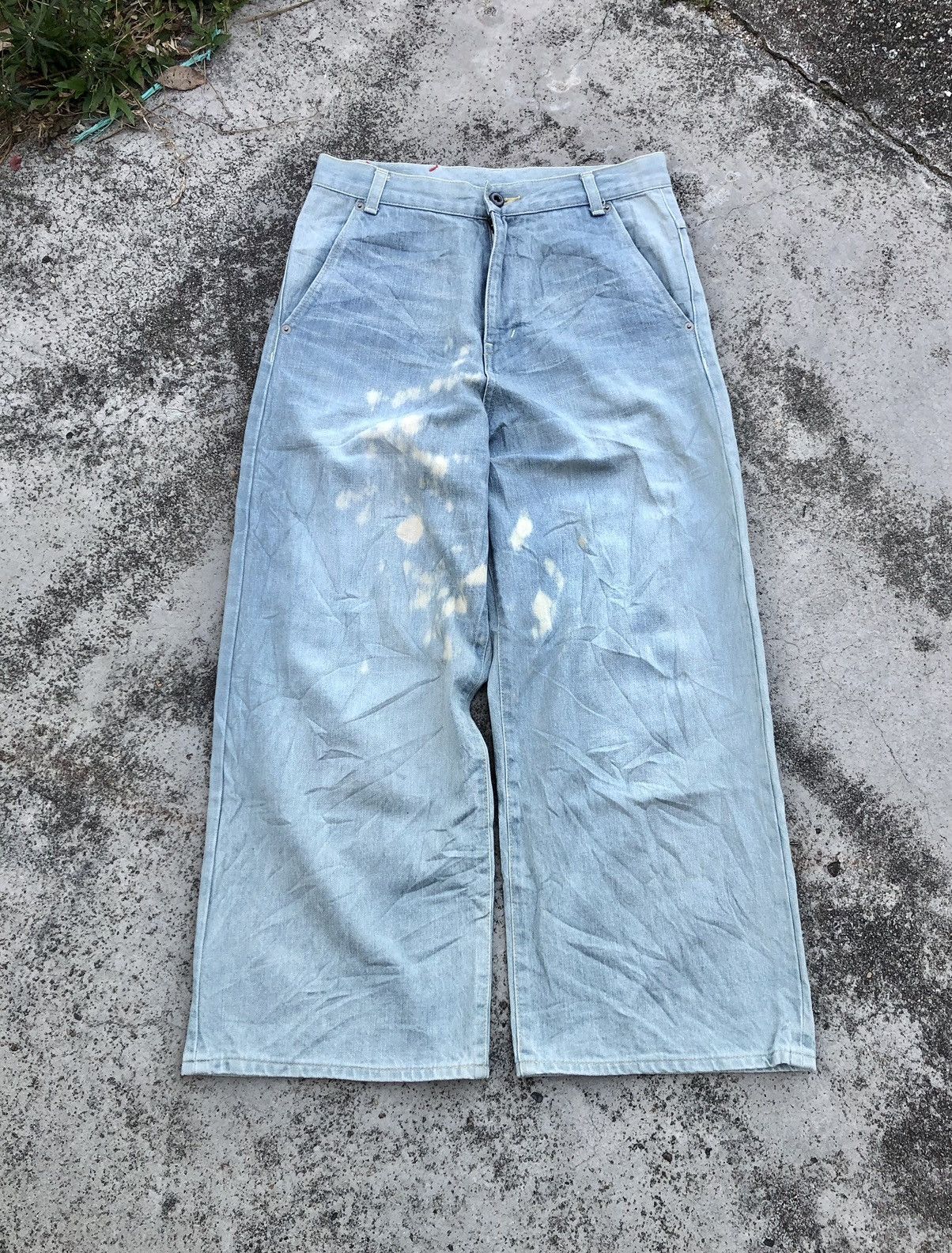 Hypebeast BAGGY⚡️⚡️BLEACH SELVEDGE DENIM Size US 28 / EU 44 - 1 Thumbnail