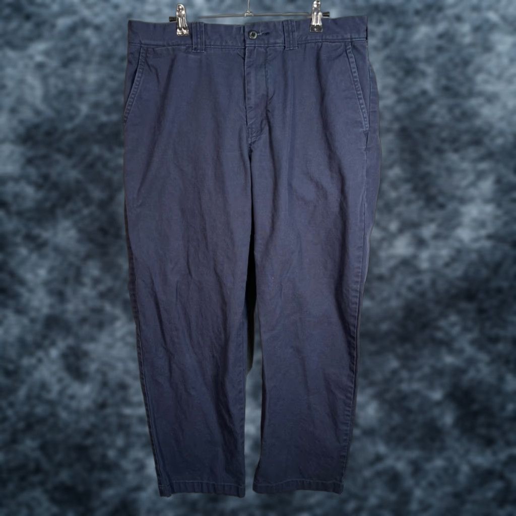 J.Crew J.Crew Mens 34 Navy Blue Cotton Chino Pants Classic Fit Straight Leg - Blue, Regular, 34x28, Flat Front, Preppy, Casual, Men's Pants Size US 34 / EU 50 - 1 Thumbnail
