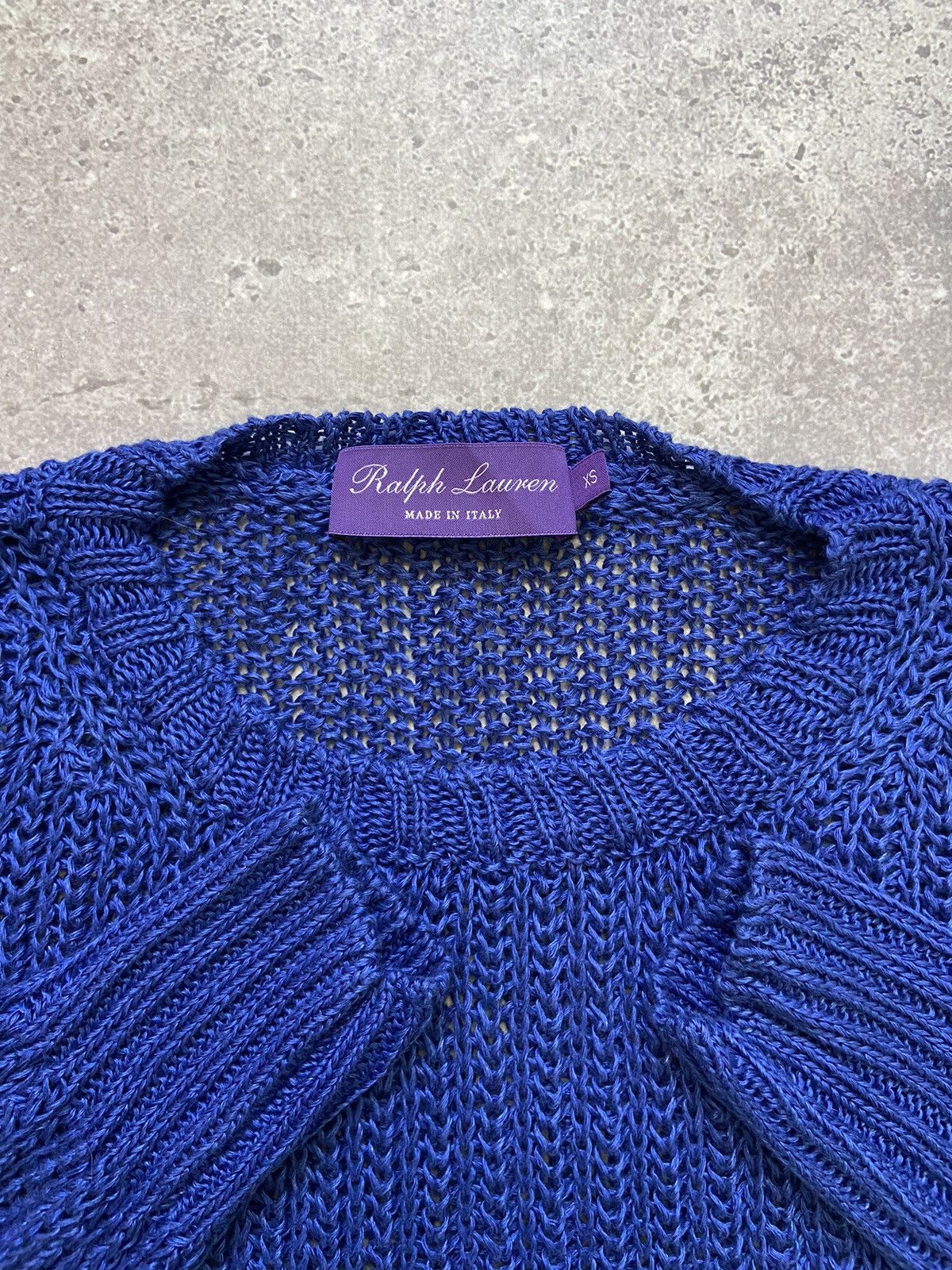 Ralph Lauren Purple Label Ralph Lauren Purple Label Linen Mesh Sweater Size US XS / EU 42 / 0 - 4 Thumbnail
