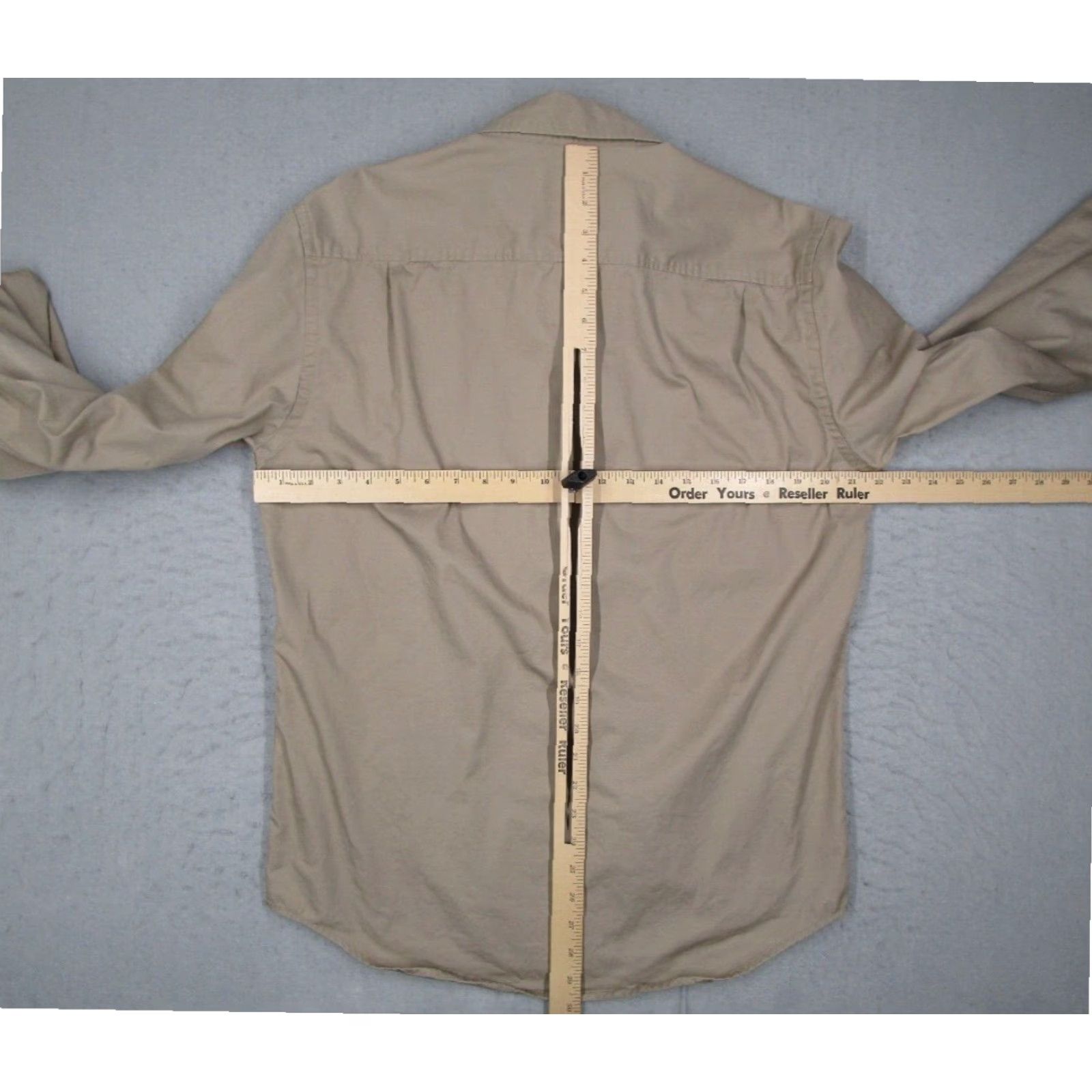 Vintage Frank & Oak Men's Beige Long Sleeve Button Up Shirt Large Cotton Casual Workwear Size US L / EU 52-54 / 3 - 7 Thumbnail