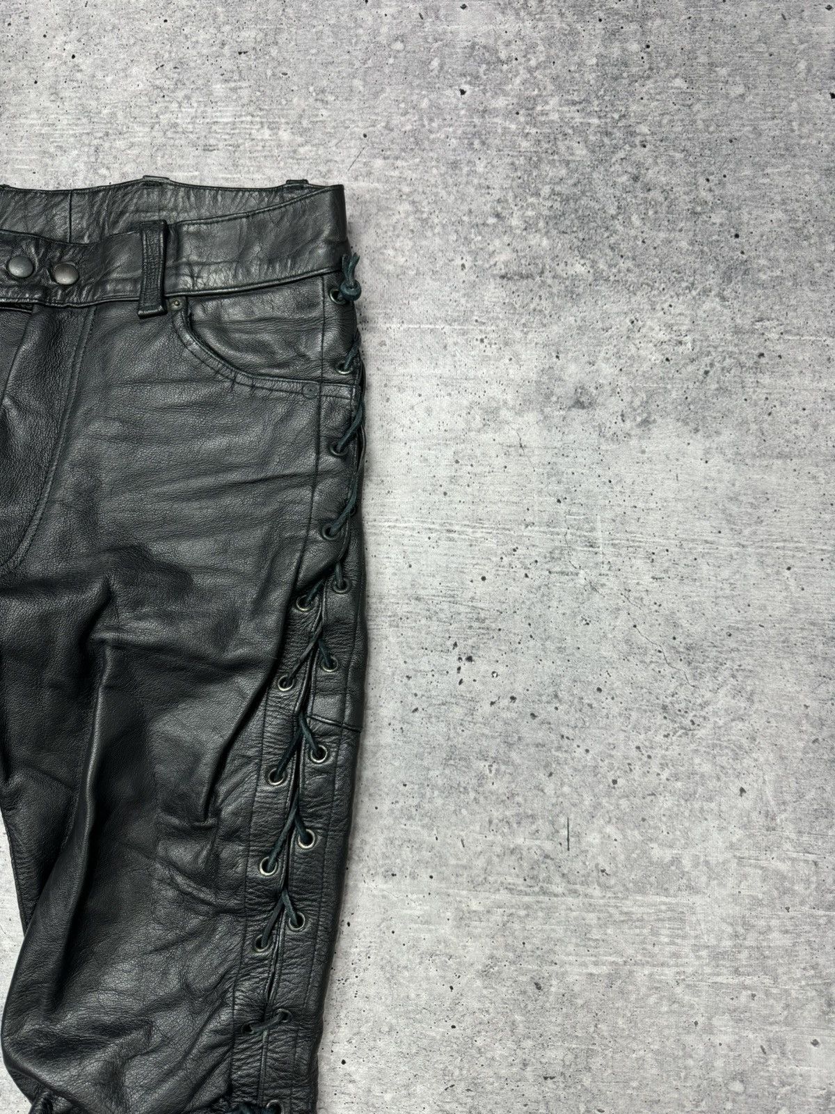 Genuine Leather × Vintage Vintage 90’s Y2K Style Casual Cowboy Genuine Leather Pants Size US 30 / EU 46 - 8 Thumbnail