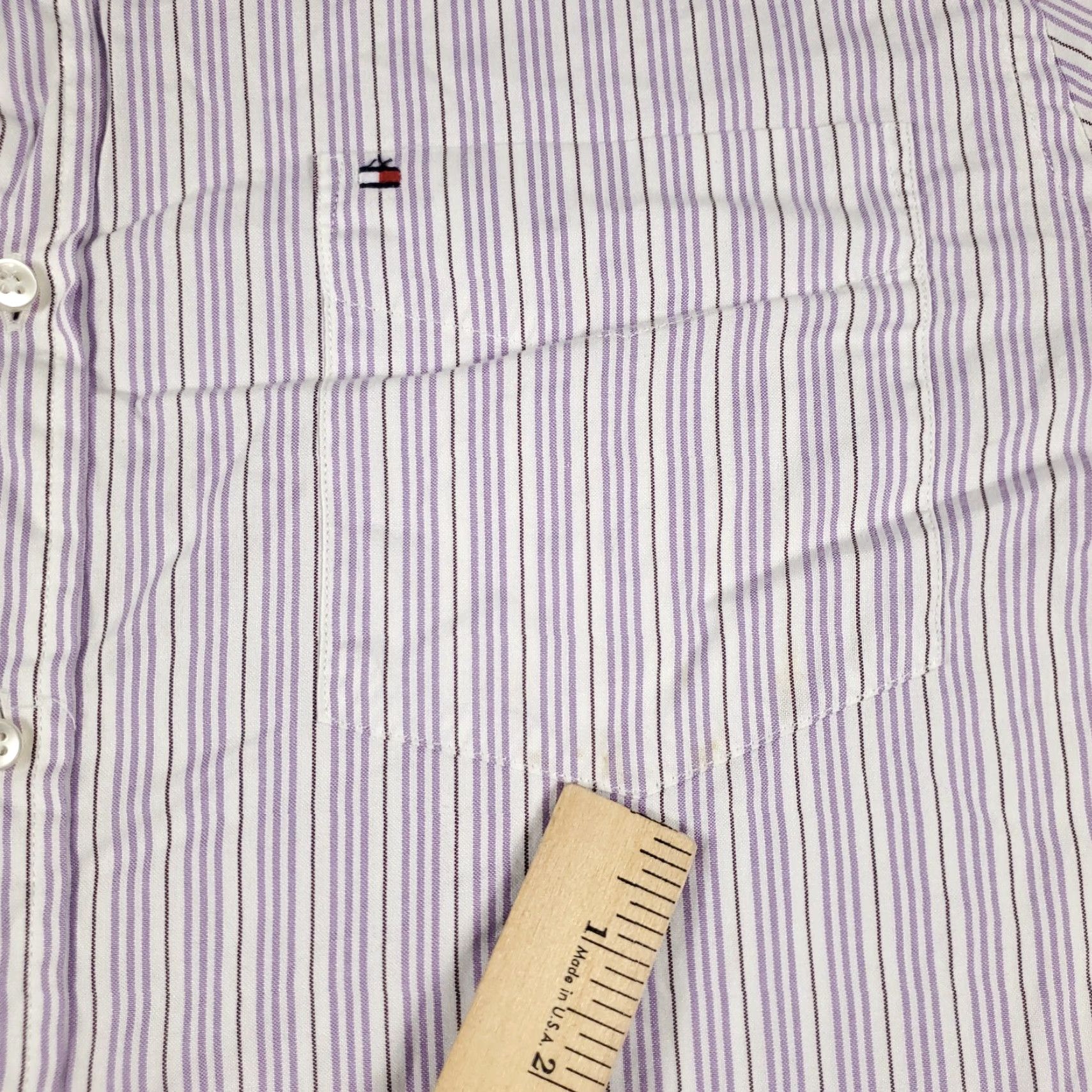 Tommy Hilfiger Tommy Hilfiger Shirt Mens L Purple Striped Button-Up Long Sleeve Casual Business Formal Party/Cocktail Workwear Size US L / EU 52-54 / 3 - 3 Thumbnail