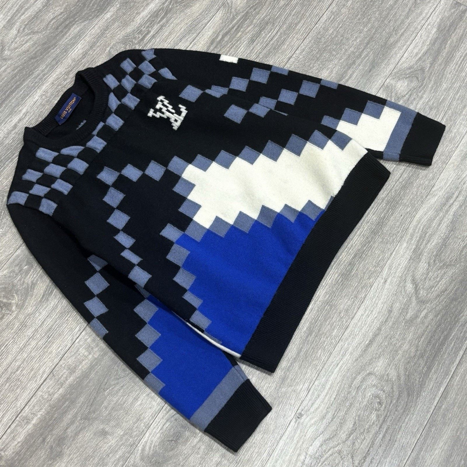 Louis Vuitton Louis Vuitton Fair Isle Macro Knit Sweater ' Black Blue ' Size US L / EU 52-54 / 3 - 2 Thumbnail
