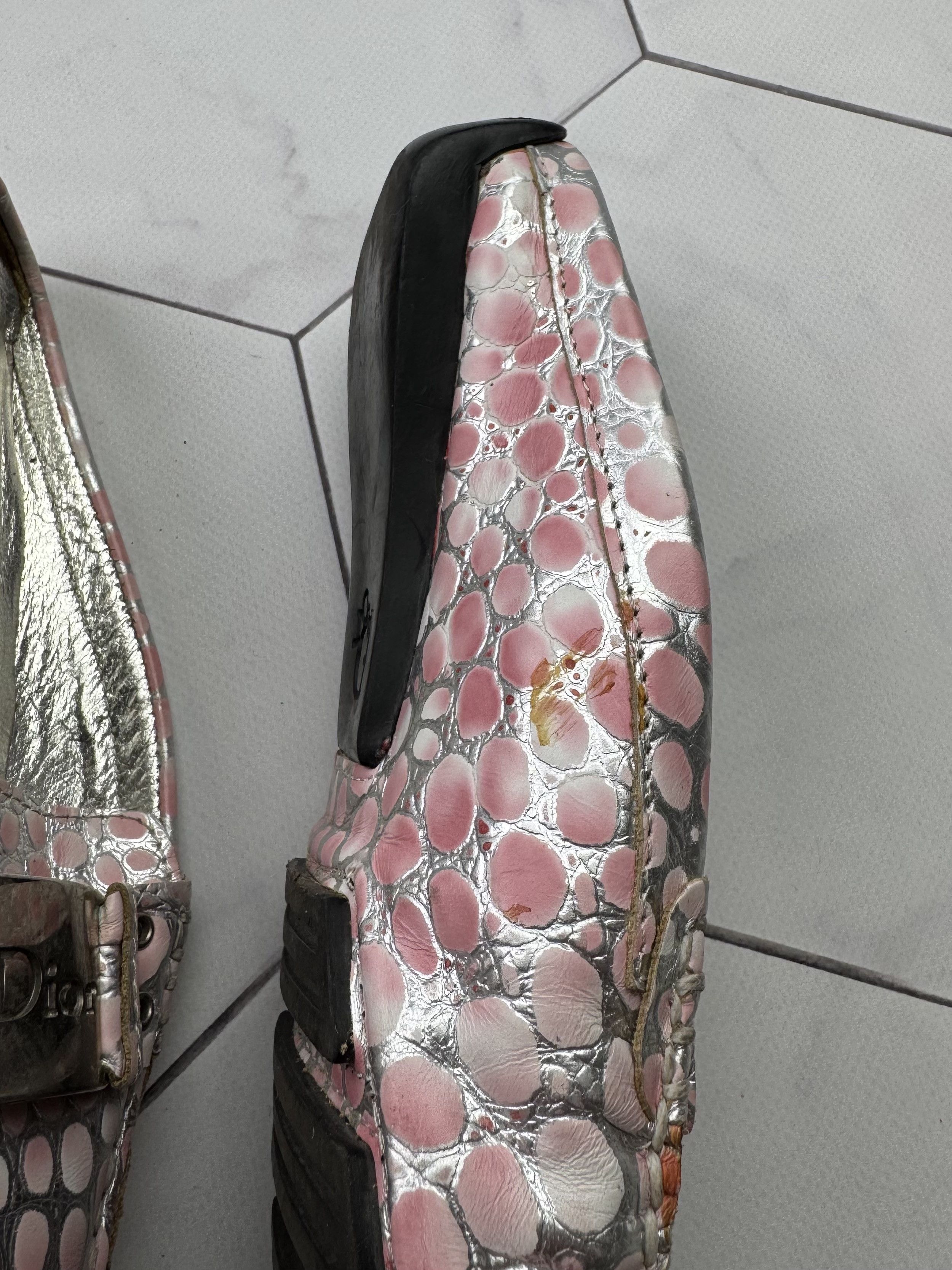Christian Dior Monsieur Dior Vintage Leather Flats (B265) Size US 8 / IT 38 - 5 Thumbnail