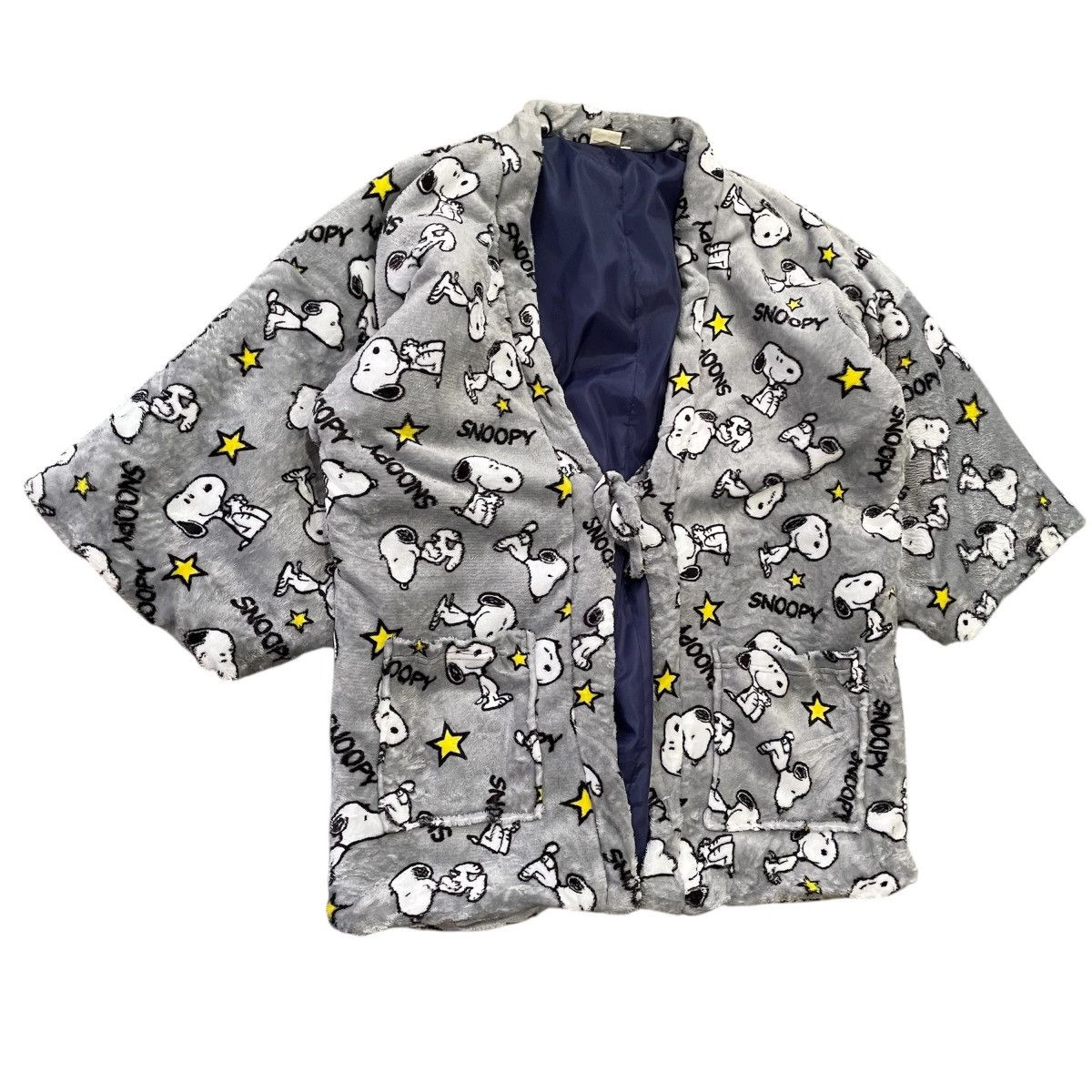 Peanuts Vintage Snoopy Peanuts Padded Hanten Kimono Jacket Grey Size US L / EU 52-54 / 3 - 3 Thumbnail