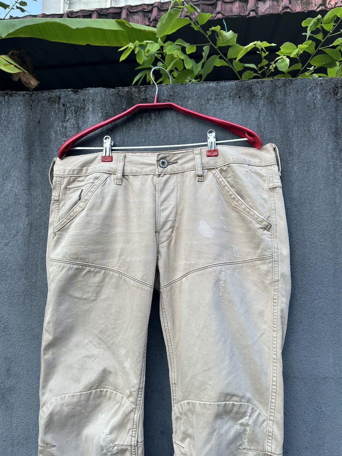 G-Star 👹Vintage G-Star Raw THRASHED Straight Cut Jeans Size US 34 / EU 50 - 9 Thumbnail