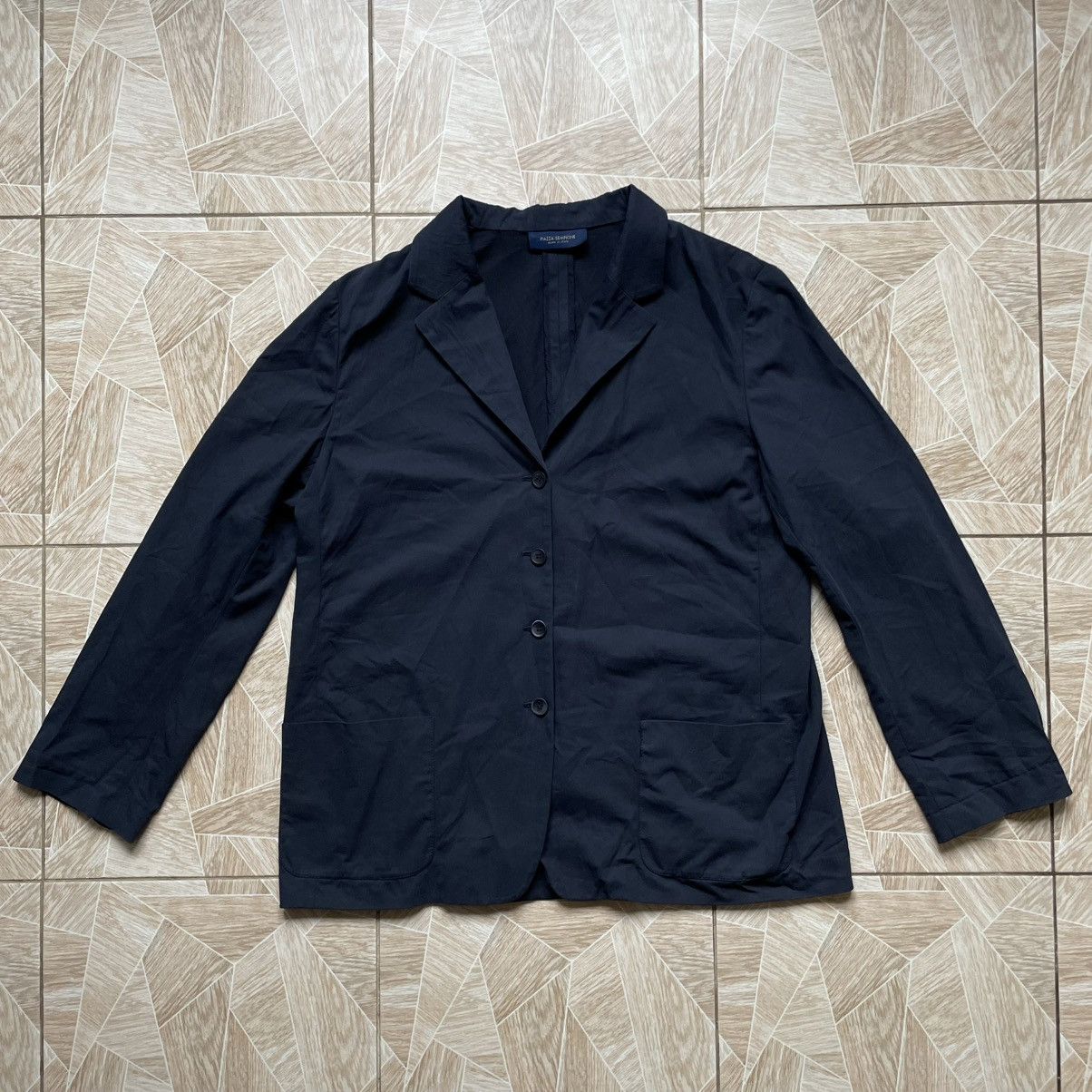 Designer Luxury Piazza Sempione Stretch Blazer 50 Navy Pure New Wool Size US M / EU 48-50 / 2 - 1 Thumbnail