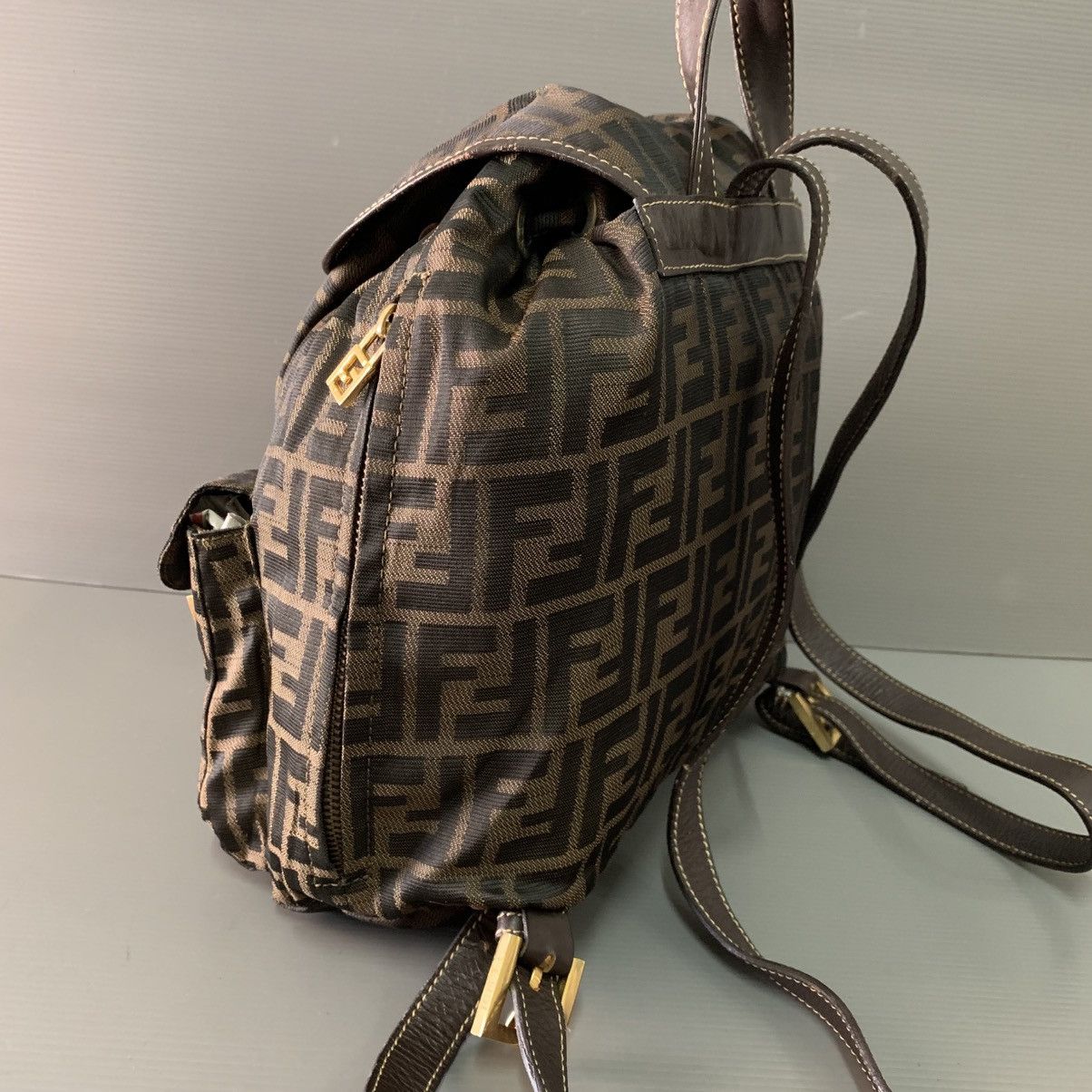 Fendi Fendi Zucca Vintage Backpack Bag Size ONE SIZE - 5 Thumbnail