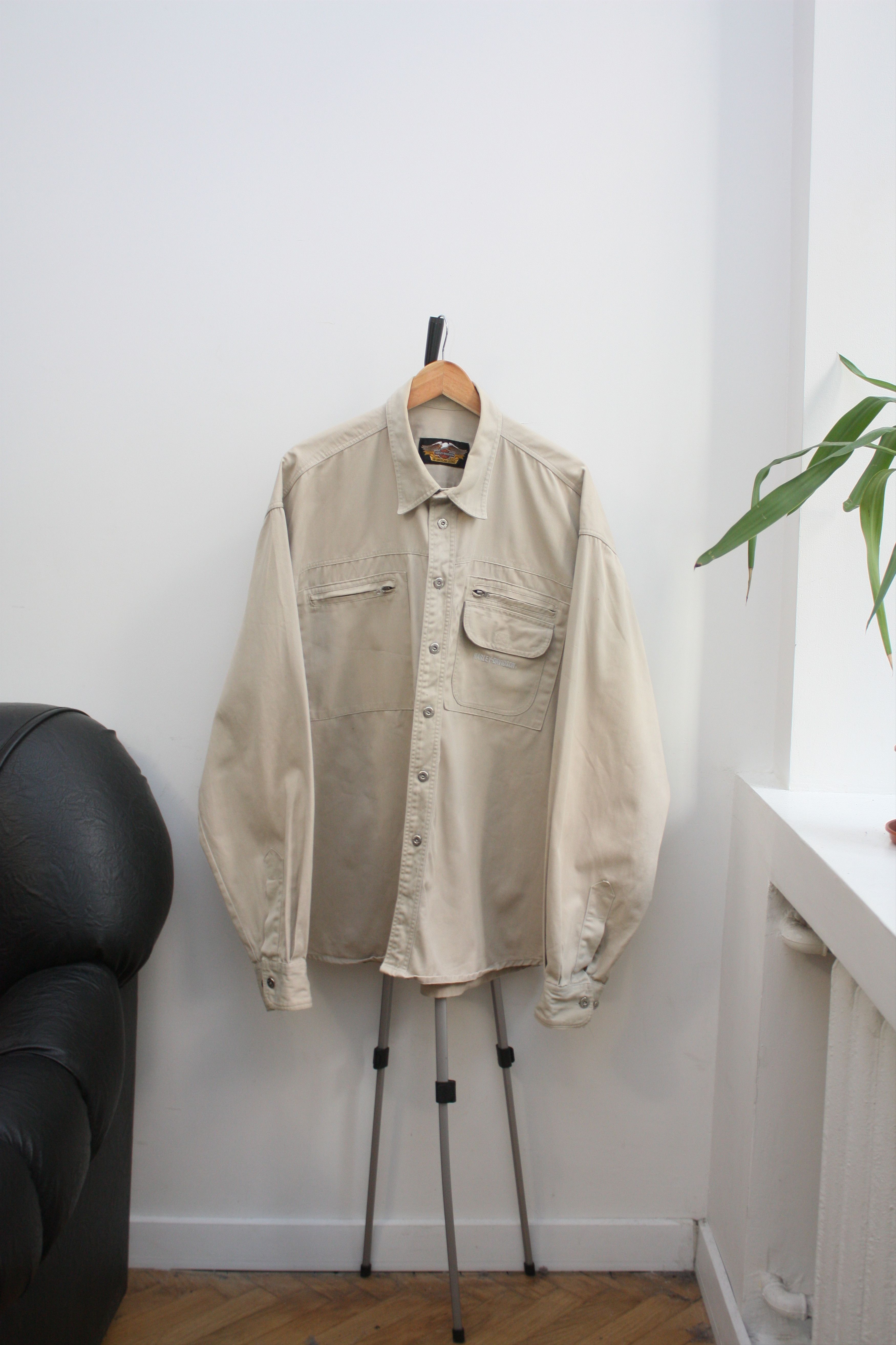 Harley Davidson Harley Davidson Beige Shirt Men's XXL Size US XXL / EU 58 / 5 - 2 Thumbnail