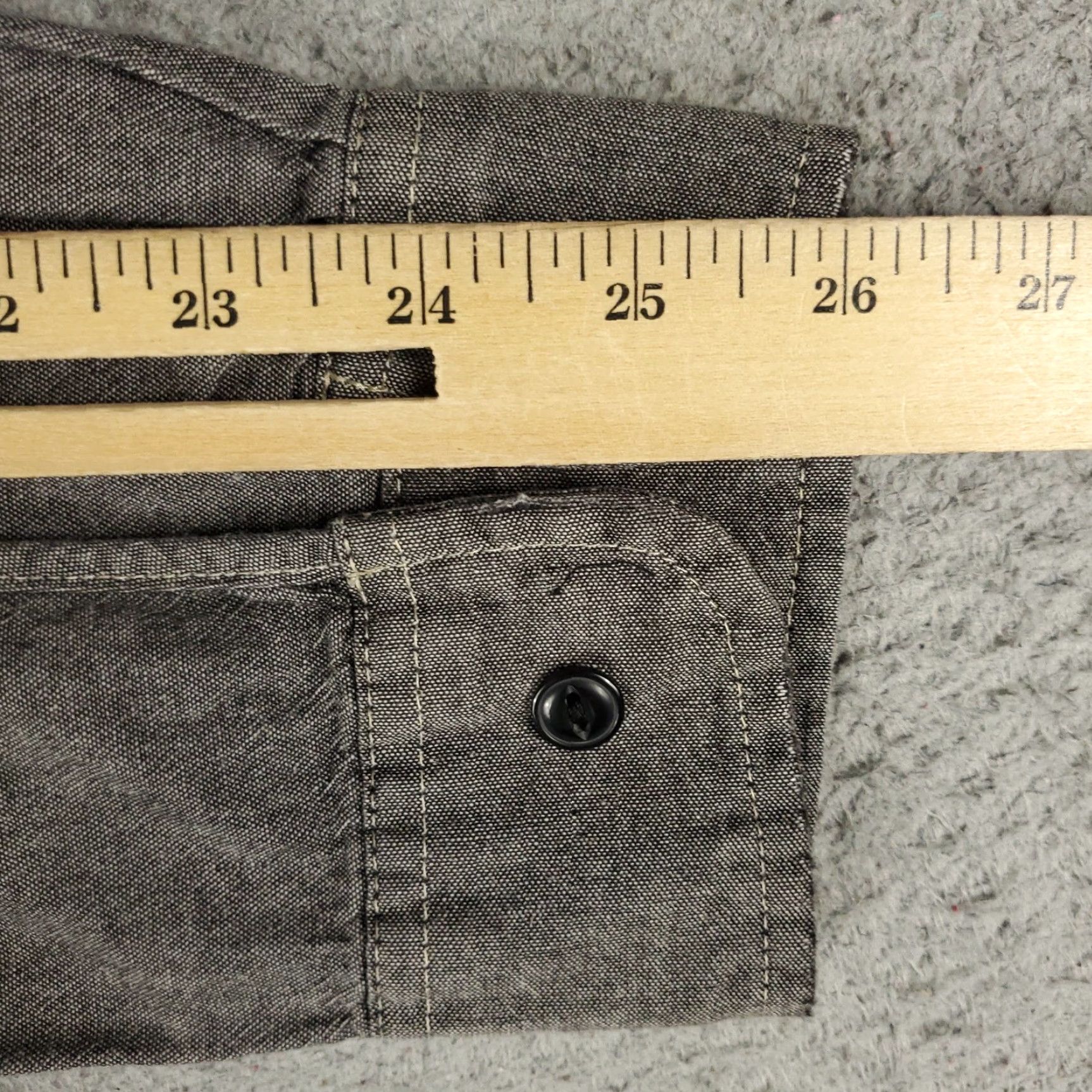 Ralph Lauren Denim & Supply Ralph Lauren Shirt Mens Small Gray Button-Up Long Sleeve 2 Pocket Size US S / EU 44-46 / 1 - 7 Thumbnail