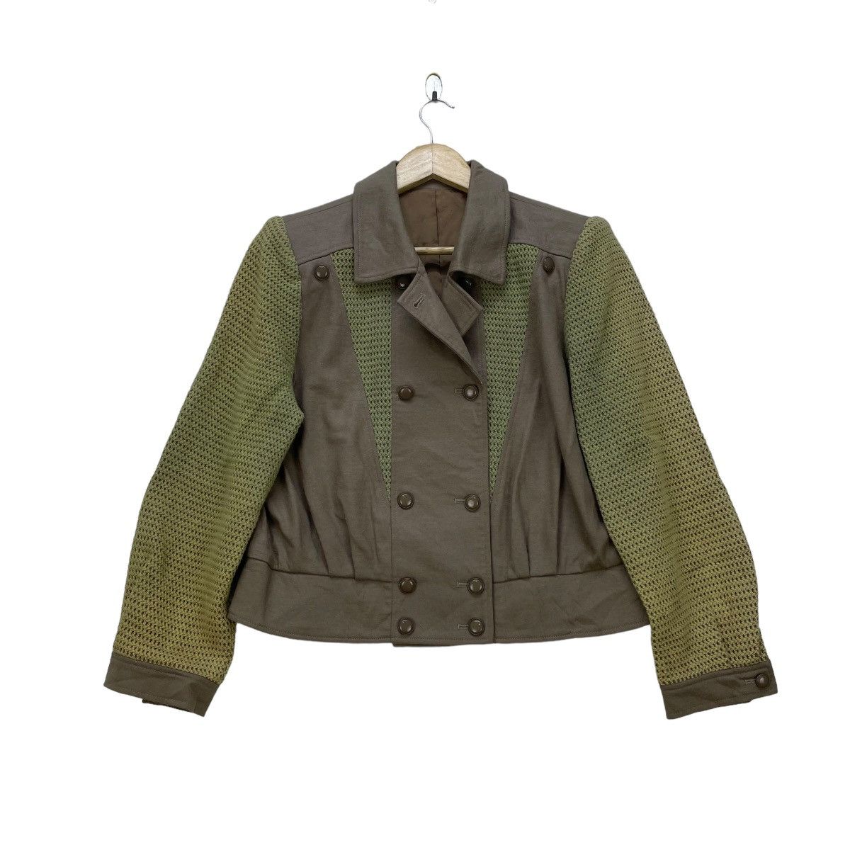 Vtg Japanese Brand Nice Design Knit Jacket Made In Japan