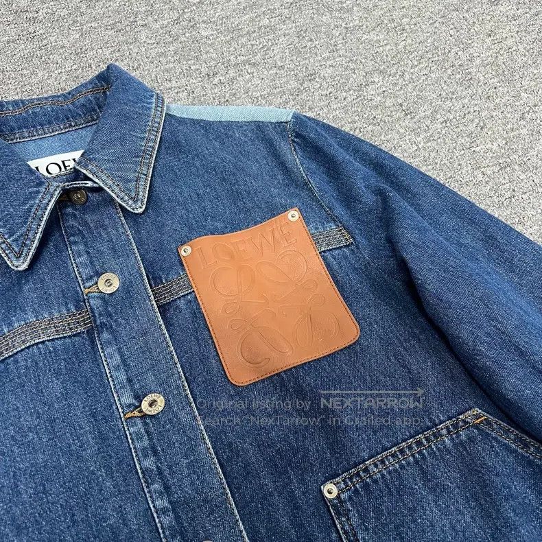 Loewe Loewe Leather label color block, denim jacket Size XS / US 0-2 / IT 36-38 - 4 Thumbnail