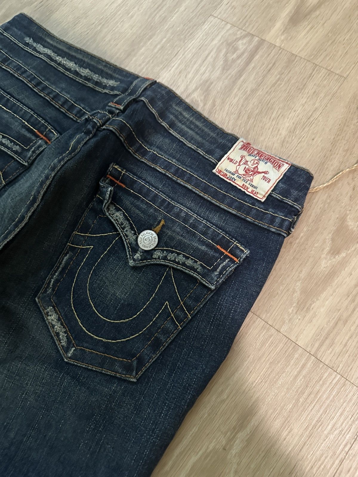 True Religion 2009 NEVER Worn True Religion Flared Blue jeans With tags Size 31" - 3 Thumbnail