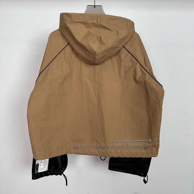 Loewe Loewe Khaki Patch Leather Sleeve Classic Logo Windbreaker Size XS / US 0-2 / IT 36-38 - 2 Thumbnail