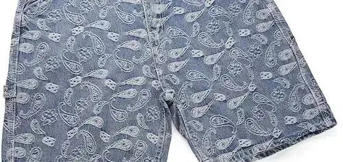 Japanese Brand 20SS Indigo Union Japan Denim Bandana Shorts Size US 32 / EU 48 - 3 Thumbnail