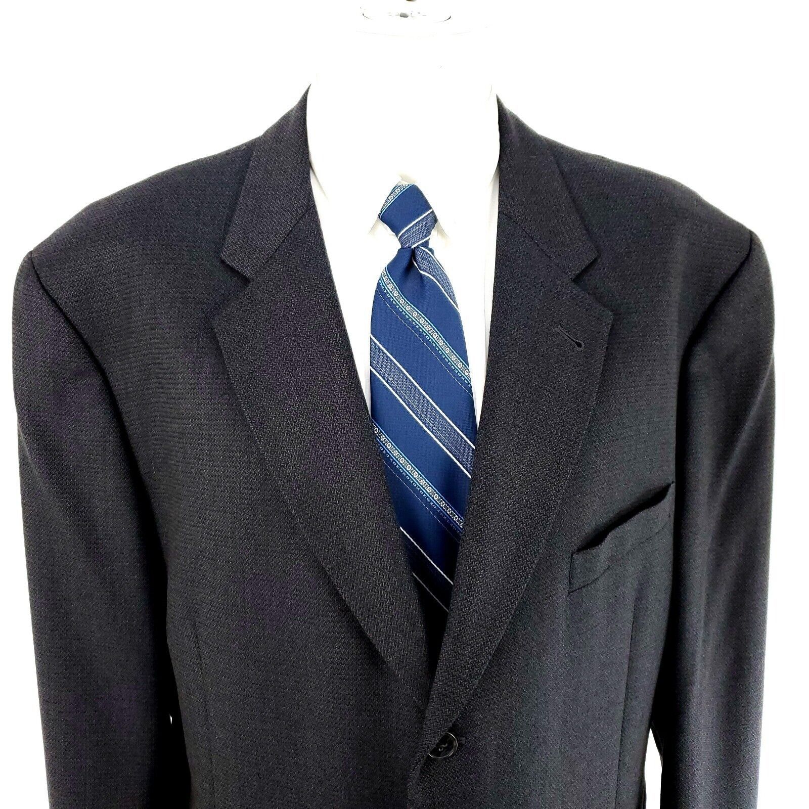 Joseph Abboud Joseph Abboud Nordstrom Wool 3 Button Sport Coat 46L Blue Br Size 46L - 1 Thumbnail