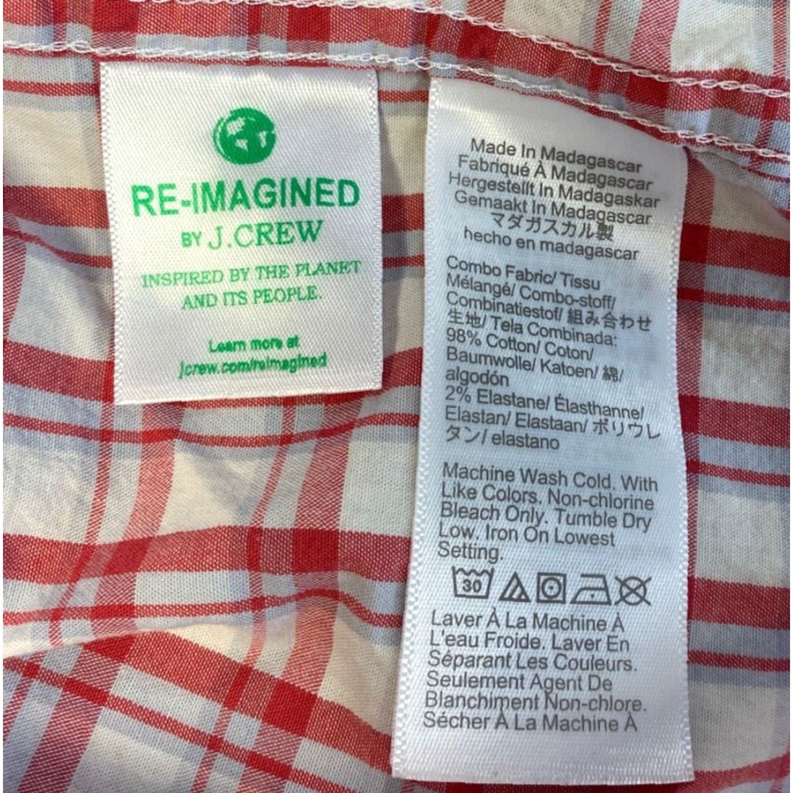 J.Crew J.CREW Shirt Mens XS Slim Red Plaid Button-Down Long Sleeve Size US XS / EU 42 / 0 - 3 Thumbnail