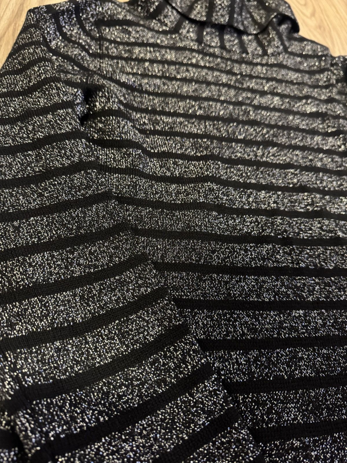 Saint Laurent Paris Saint Laurent Paris Striped Lurex Rollneck Sweater Size US M / EU 48-50 / 2 - 4 Thumbnail