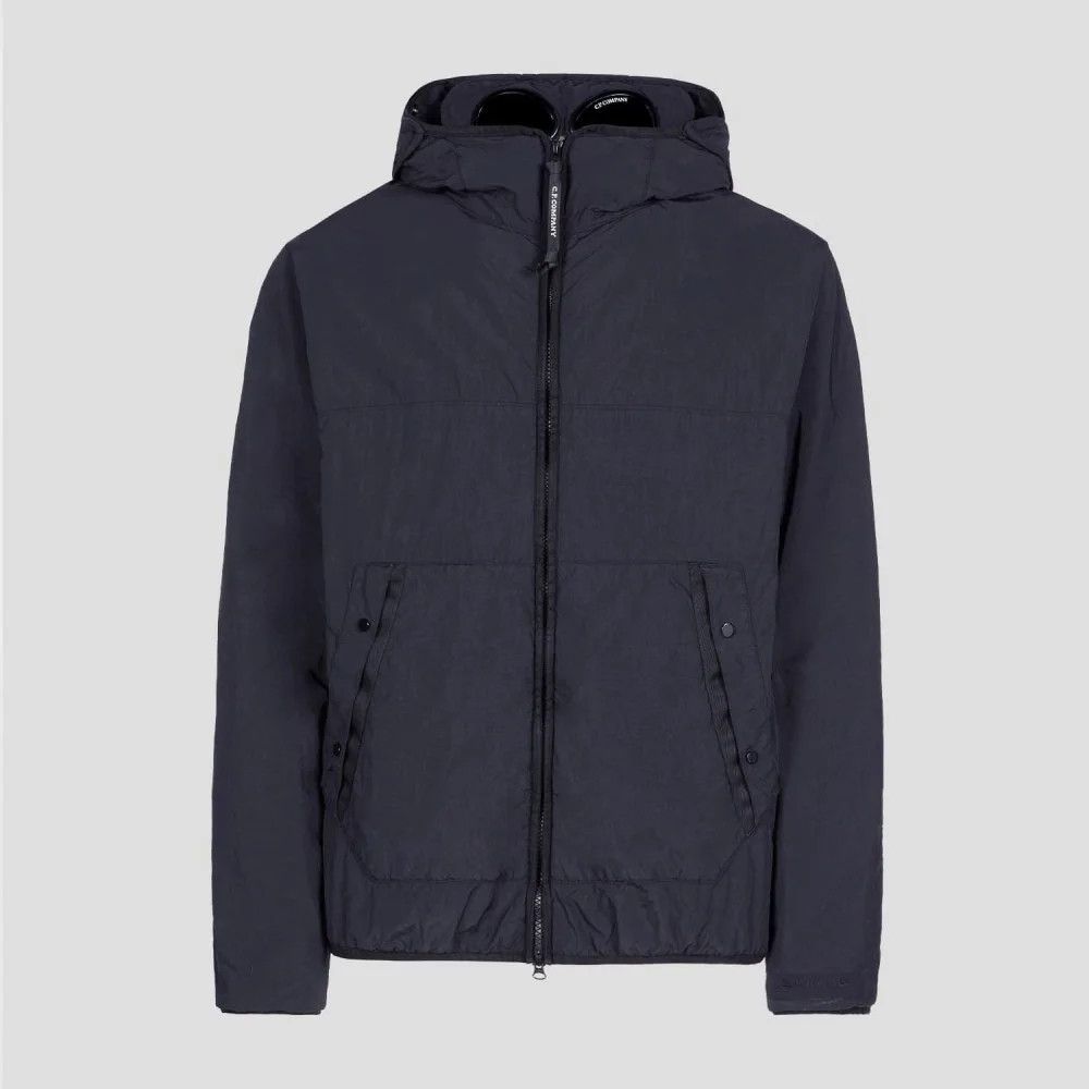 C.P. Company o1y1224 Logo Hooded Jacket in Midnight Blue Size US S / EU 44-46 / 1 - 1 Thumbnail