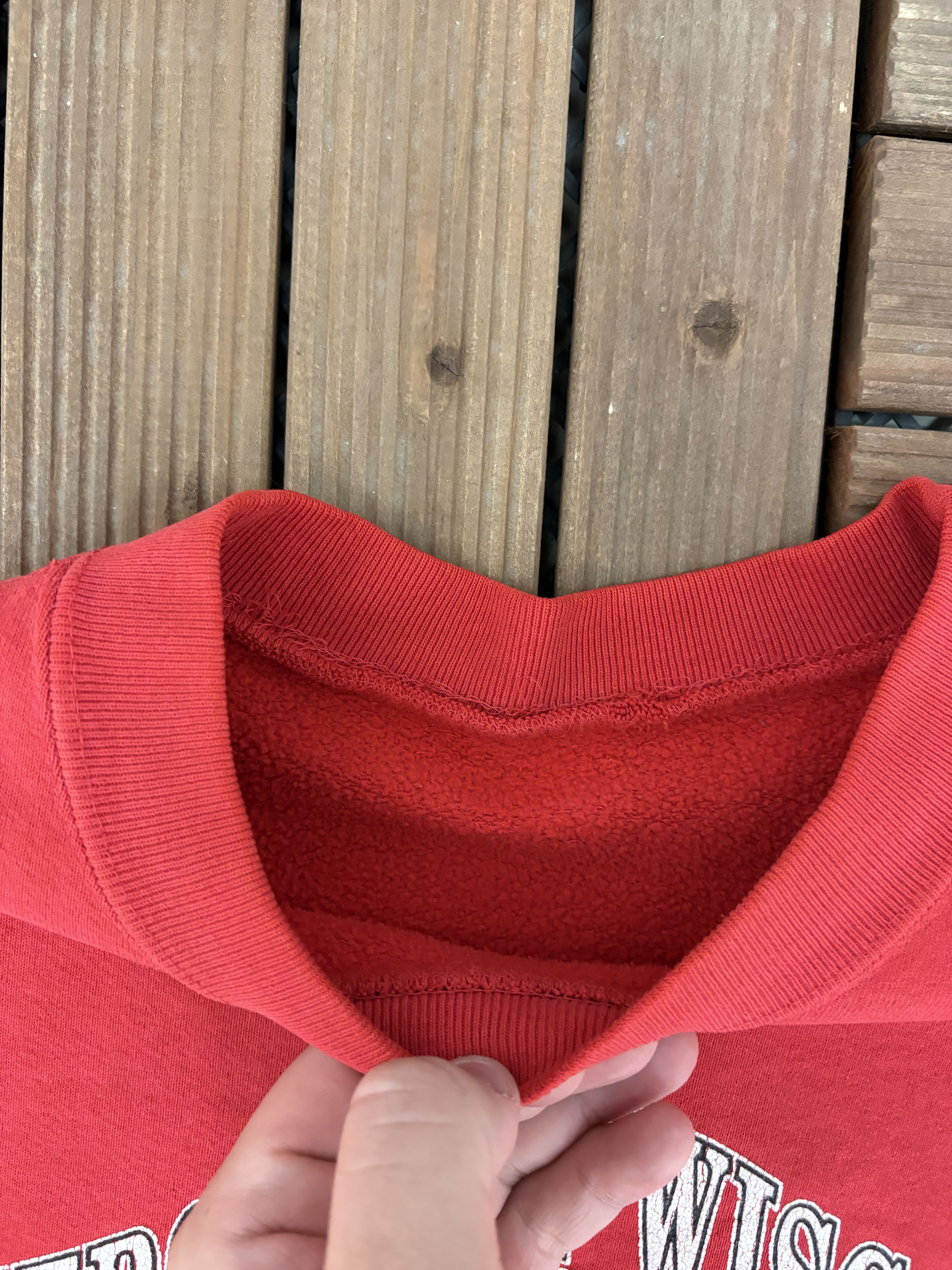 Vintage Wisconsin Badgers Vintage Red Crewneck Sweater Size US XL / EU 56 / 4 - 6 Thumbnail