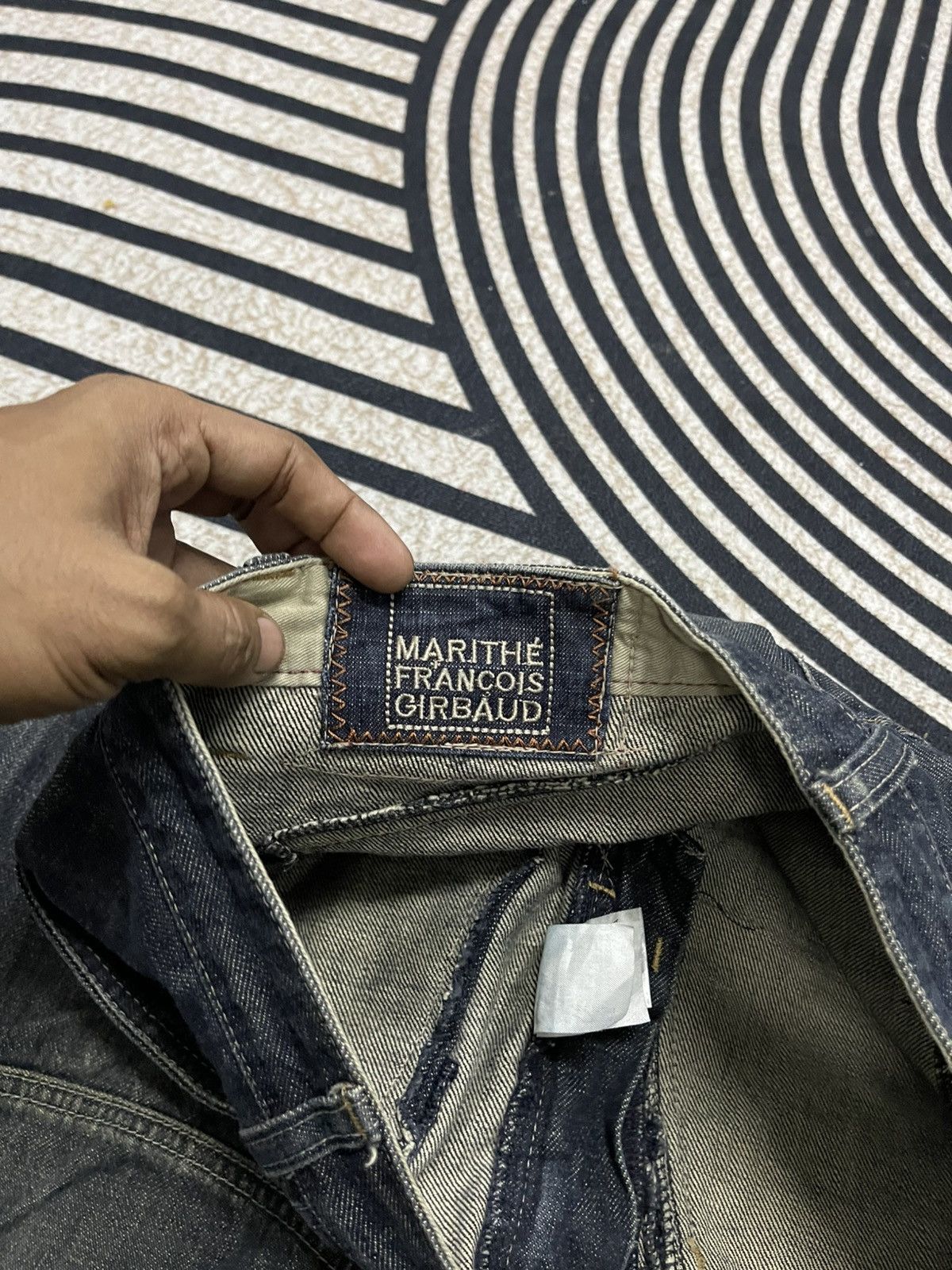 Marithe + Francois Girbaud 2000s MARITHE FRANCOIS GIRBAUD CURVED SIDEBONE JEANS RARE Size US 31 - 11 Thumbnail