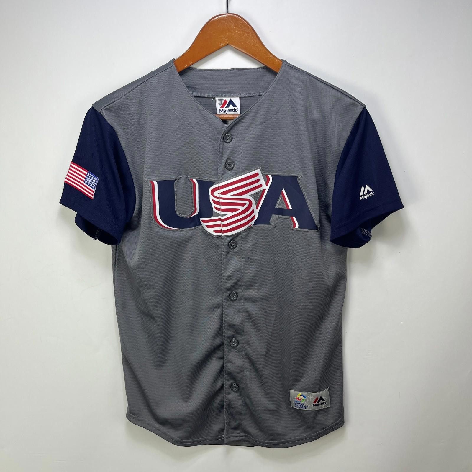 Majestic Majestic USA Baseball Jersey Youth Large Size ONE SIZE - 1 Thumbnail