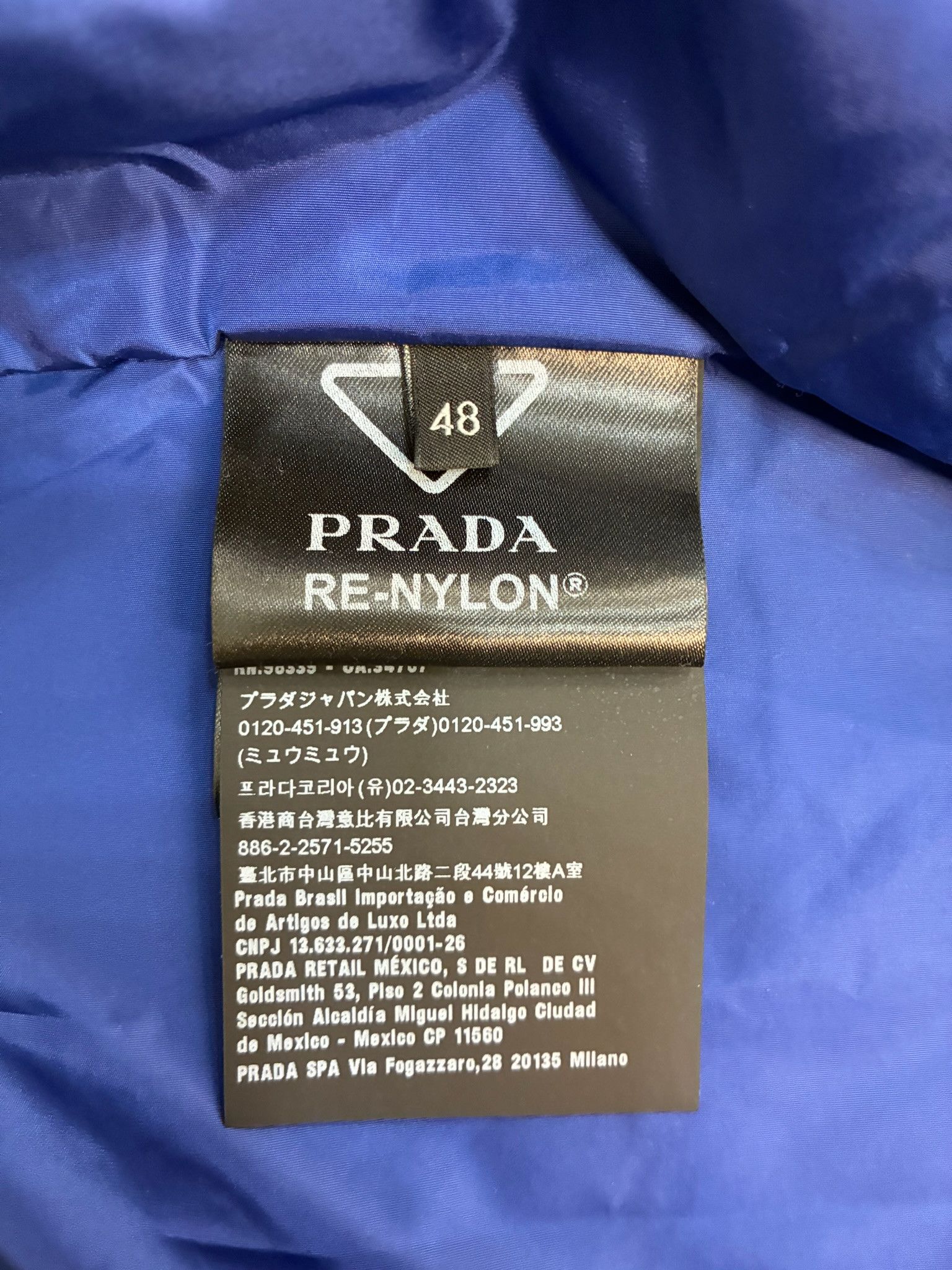 Prada Prada Re-Nylon Logo-Print Blouson Jacket Blue Size US M / EU 48-50 / 2 - 7 Thumbnail