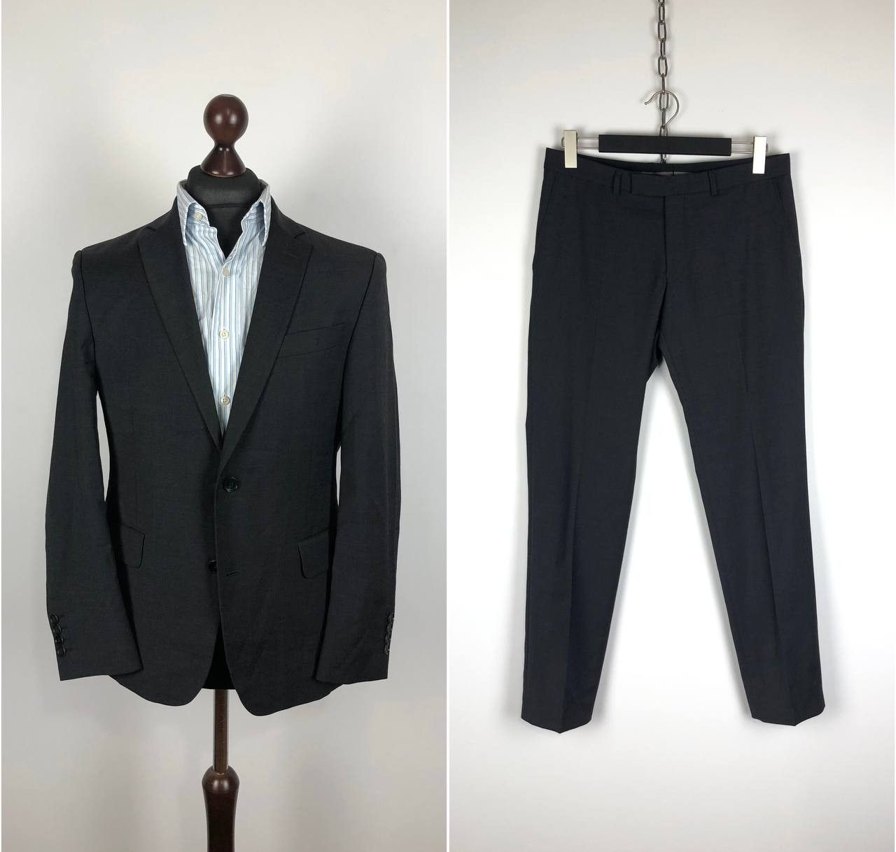 Designer × Oscar Jacobson Oscar Jacobson Floyd Suit Blazer/Pants Gray size 96 Size 38R - 1 Thumbnail