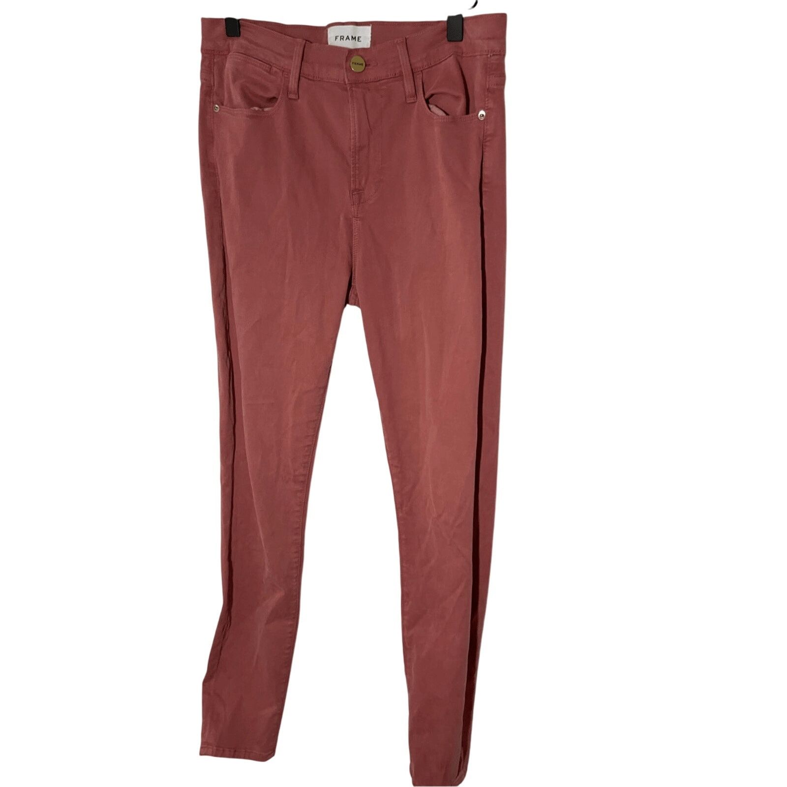 Frame FRAME Le High Skinny Jeans Rosewood Pink Sz 28 Size 28" / US 6 / IT 42 - 2 Thumbnail