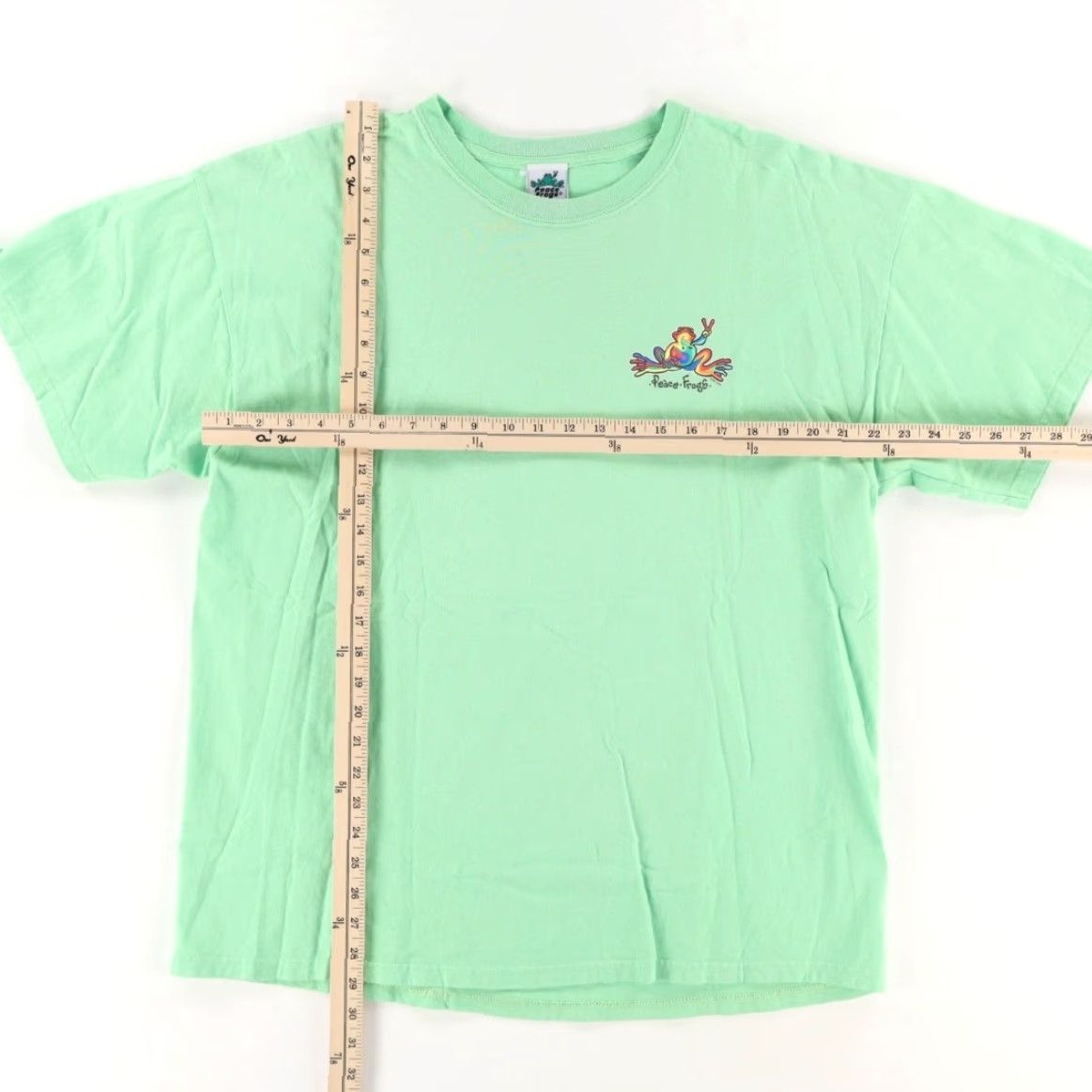 Vintage Peace Frogs Tie Dye Solid T-Shirt Green Men's XL Shirt Mens XL Peace Frogs Tie Dye Solid T-Shirt Green Size US XL / EU 56 / 4 - 4 Thumbnail