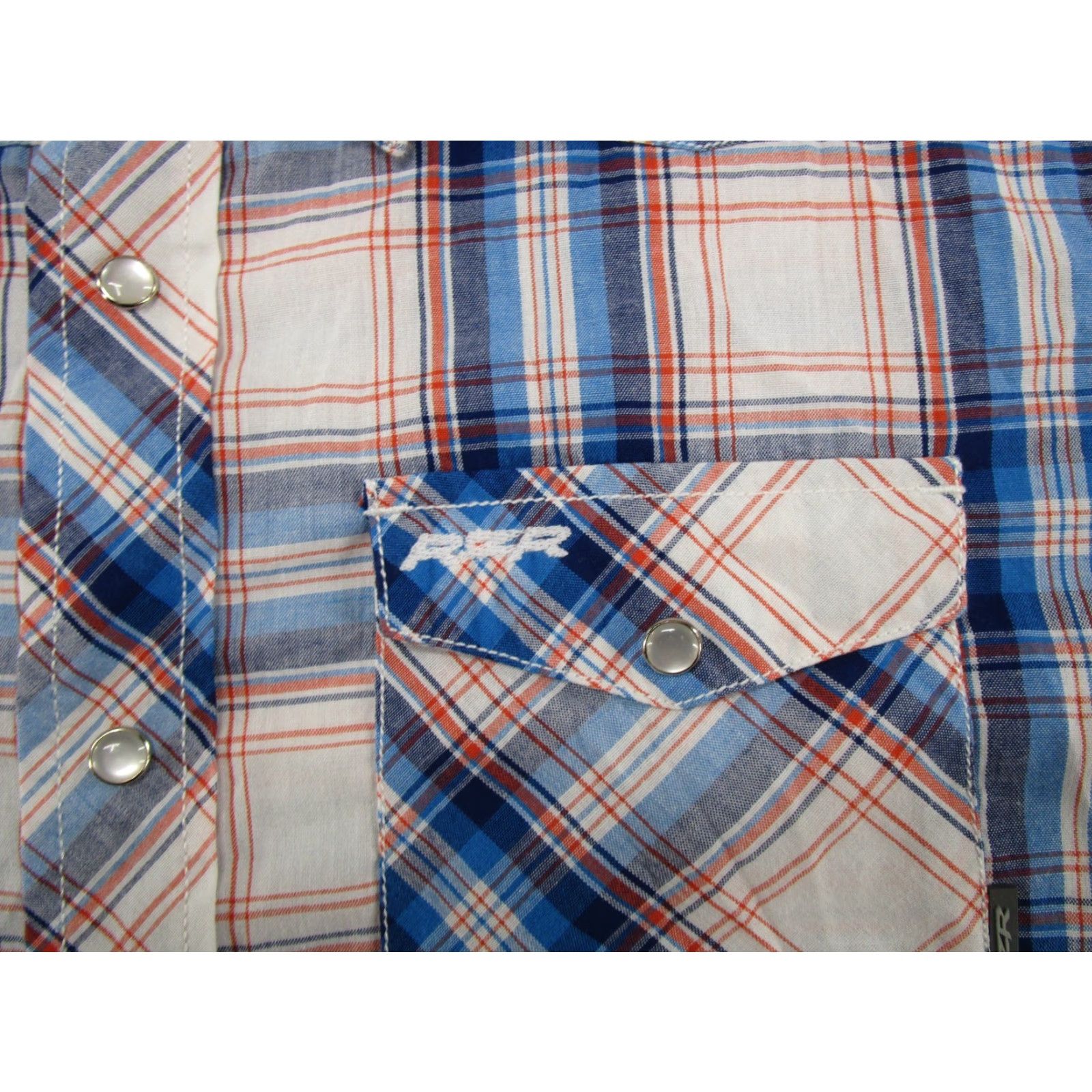 Vintage Polaris RZR Razor Mens Pearl Snap Shirt Sz L Plaid Short Sleeve Western shirt Button-Up Collared Casual Men’s Size US L / EU 52-54 / 3 - 3 Thumbnail