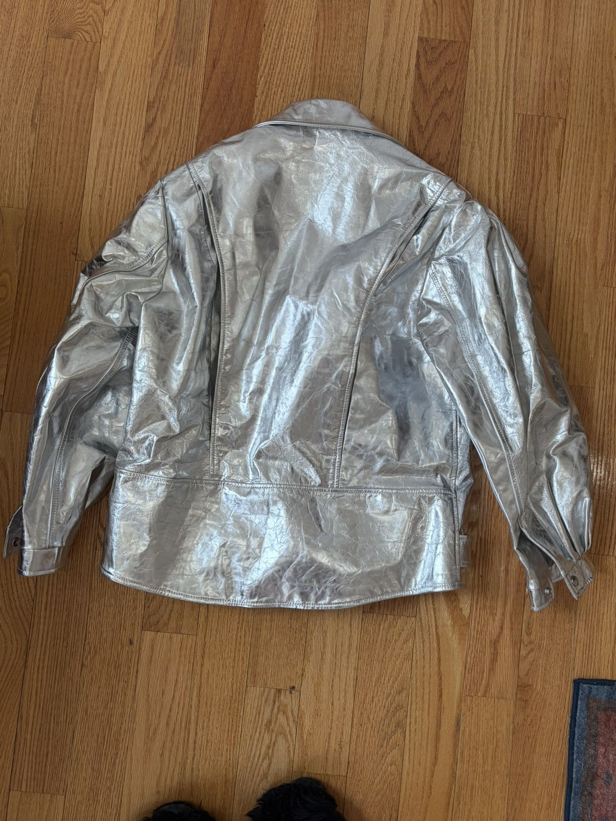 Simone Rocha Simone Rocha SS24 Mens Metallic Leather Biker Jacket Size US S / EU 44-46 / 1 - 3 Thumbnail