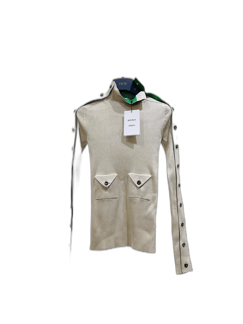 Balenciaga Bv Top with Tags and Buttons Size XS / US 0-2 / IT 36-38 - 1 Thumbnail