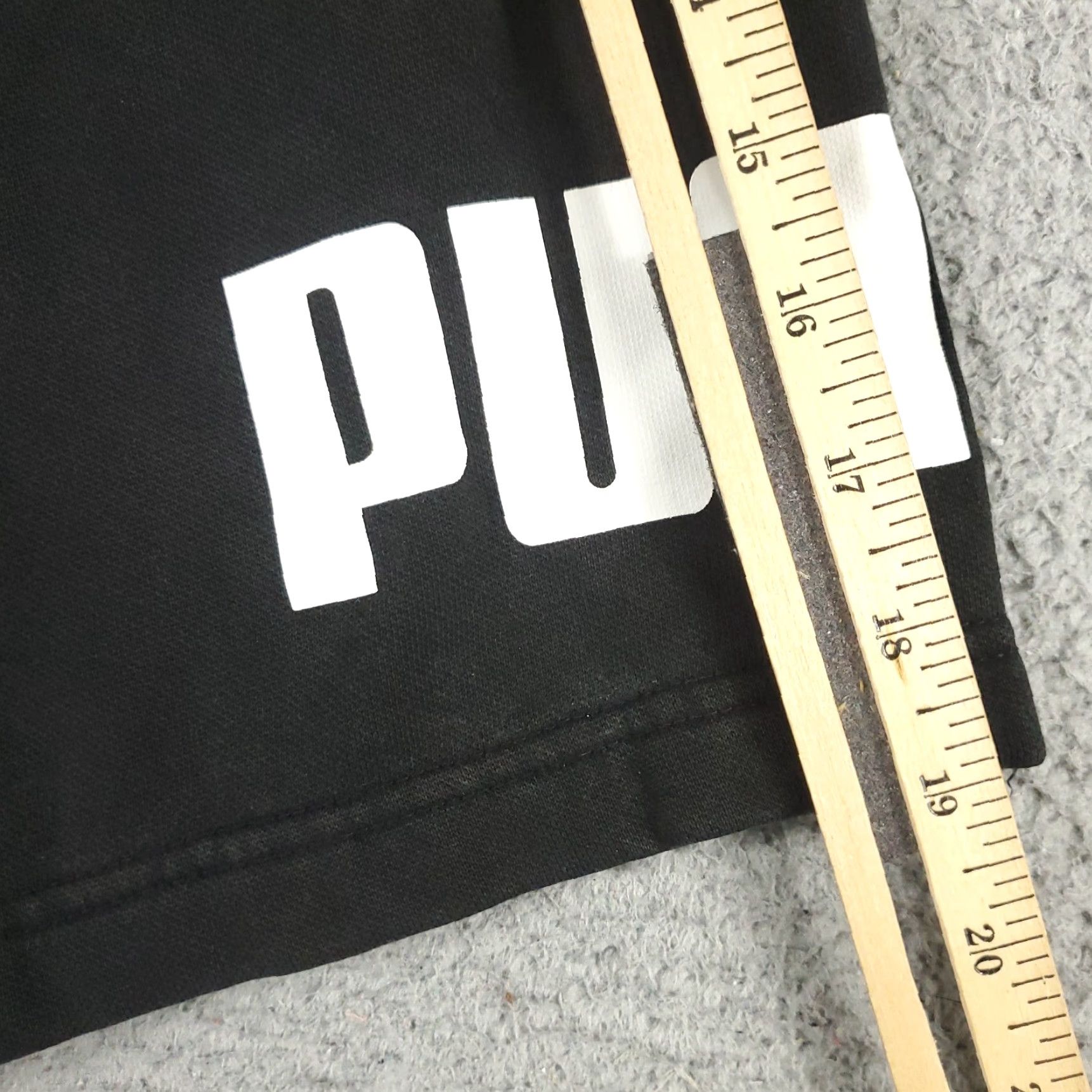 Puma Puma Mens Medium Black Sweat Shorts Size US 31 - 5 Thumbnail