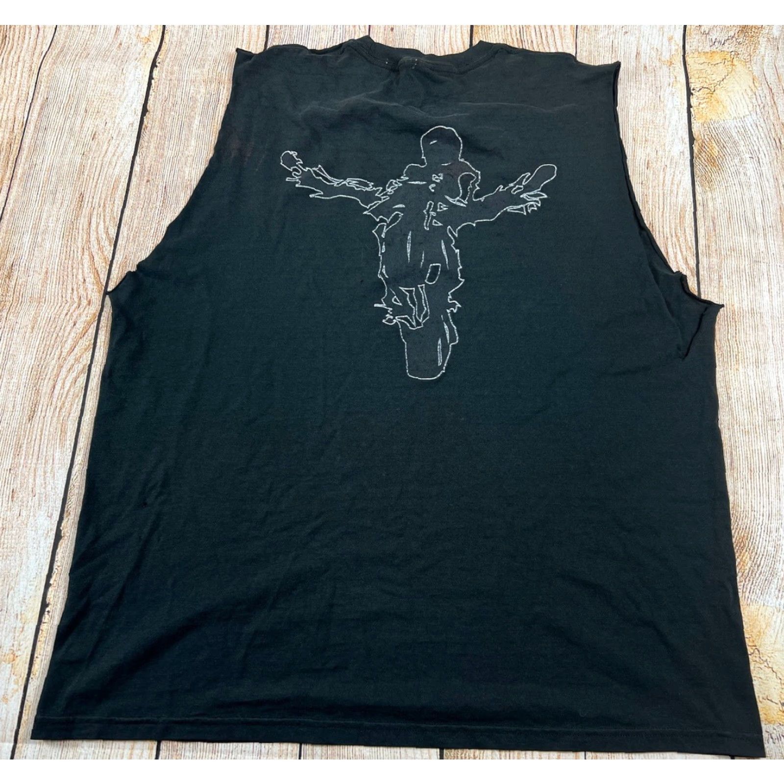 Gildan VINTAGE Biker Shirt Streetfighter Street Stunt Bikes Sleeveless Black L Mens Size US L / EU 52-54 / 3 - 2 Thumbnail