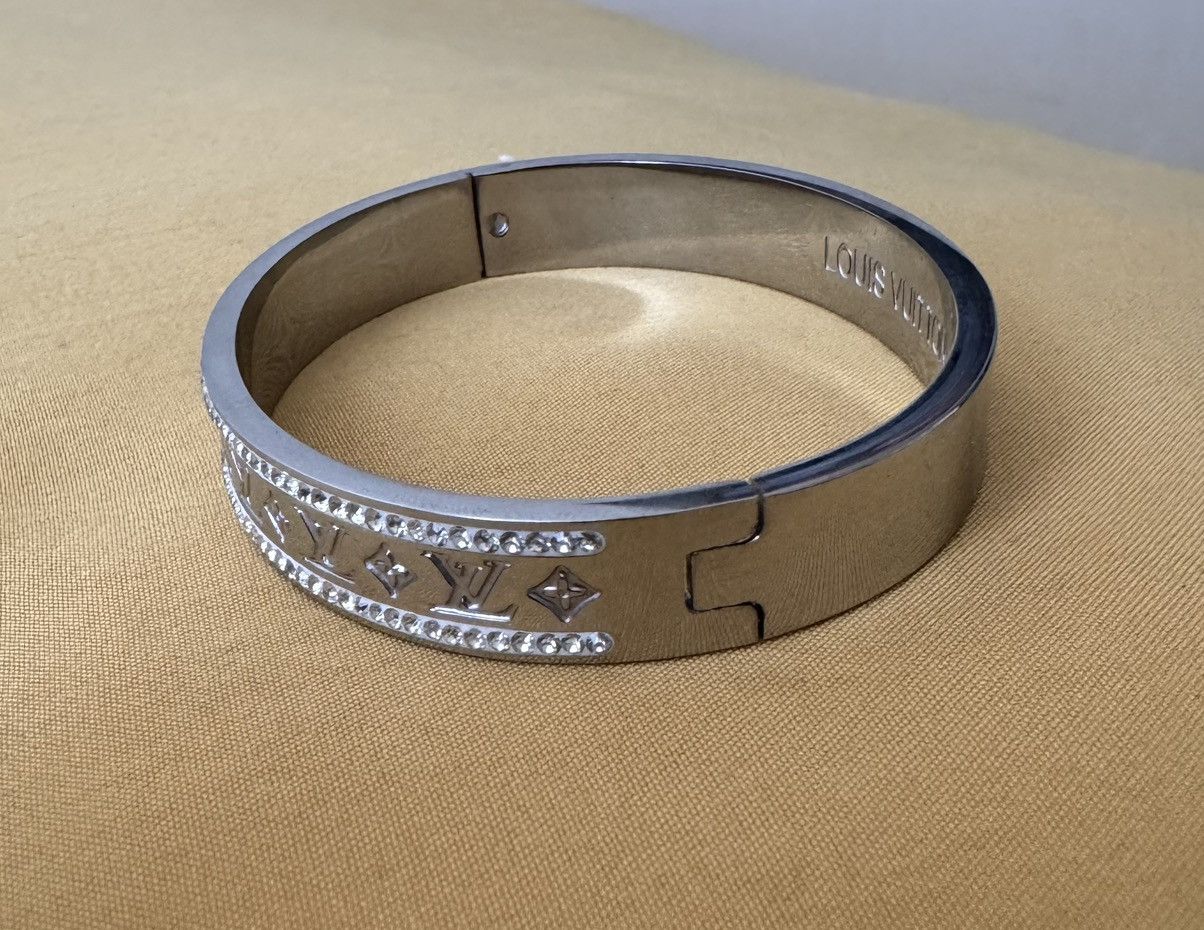 Other 316L Stainless Steel Monogram Bangle Bracelet Silver Size ONE SIZE - 2 Thumbnail