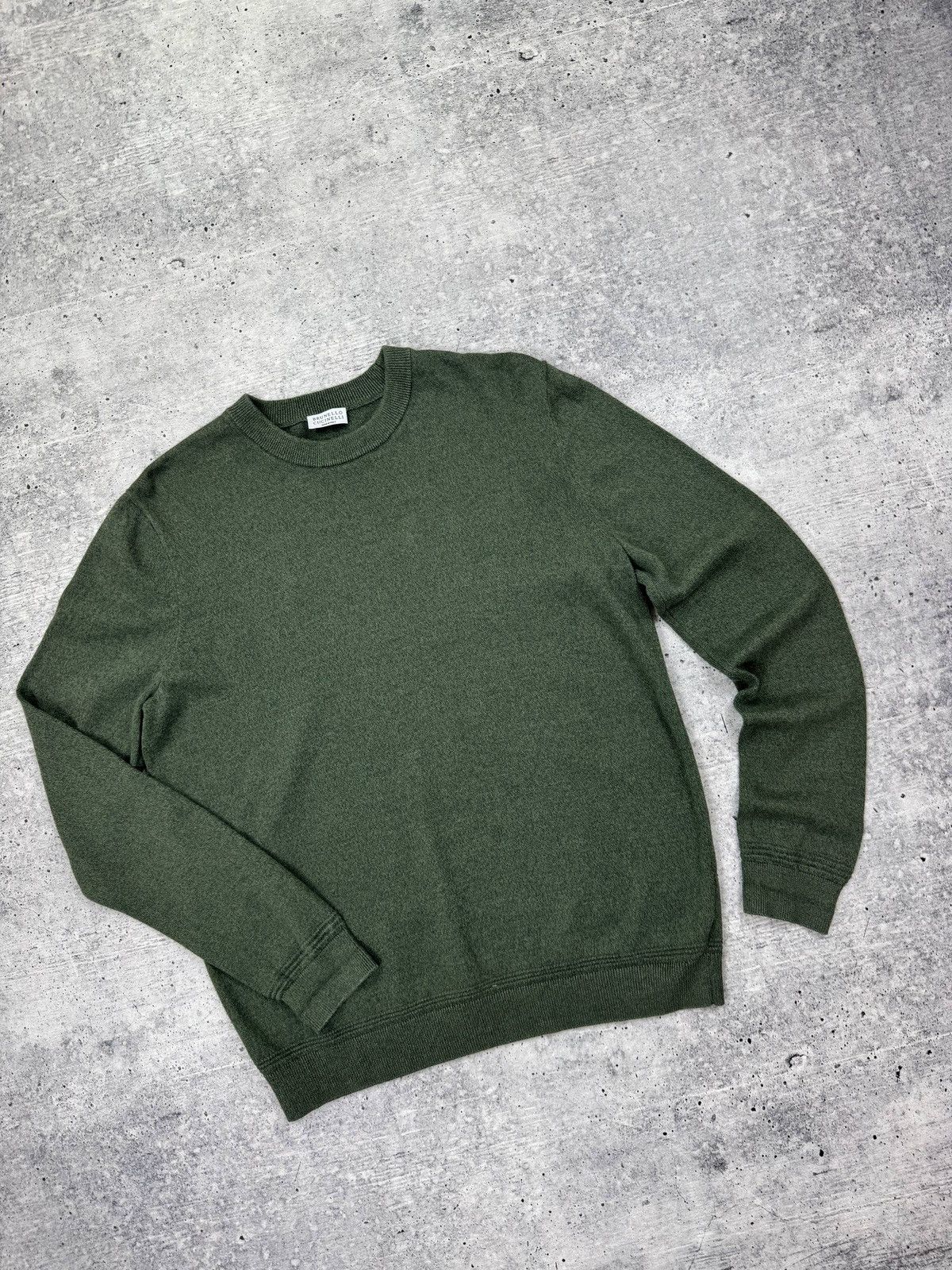 Brunello Cucinelli Brunello Cucinelli Classic Green Jumper Sweater Men Size M Size US M / EU 48-50 / 2 - 3 Thumbnail