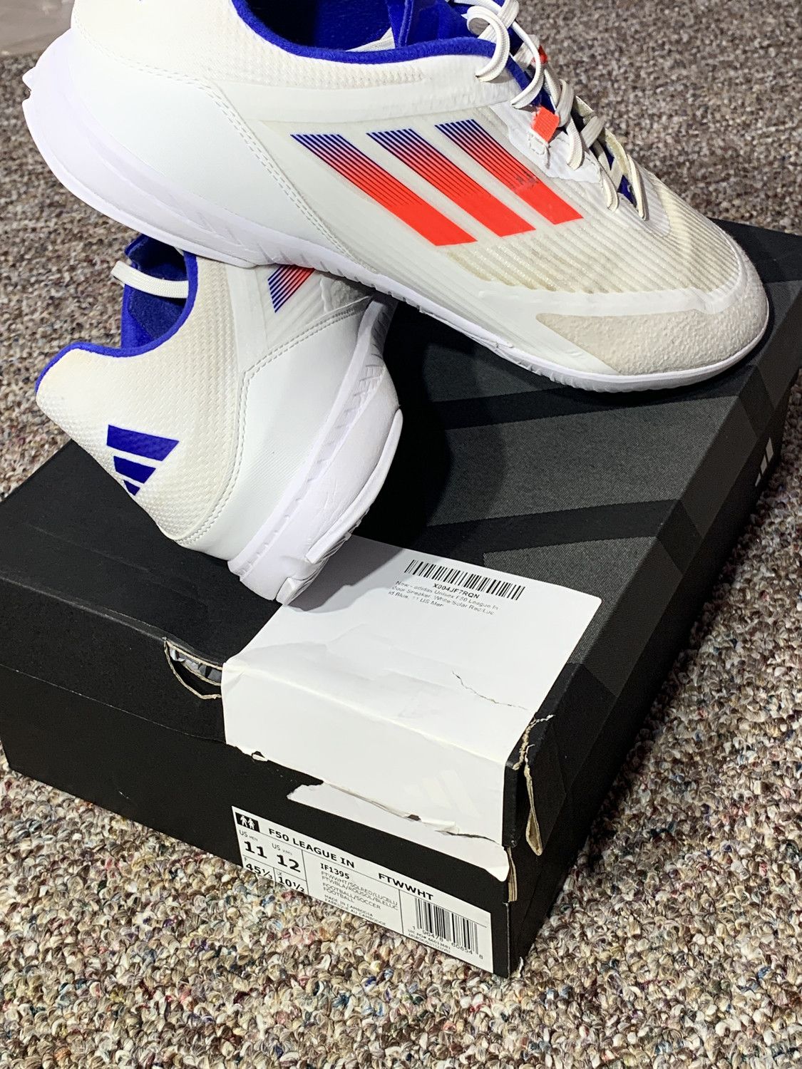 Adidas Adidas F50 League Indoor White Blue Red IF1395 Men's Size 11 Size US 11 / EU 44 - 8 Thumbnail