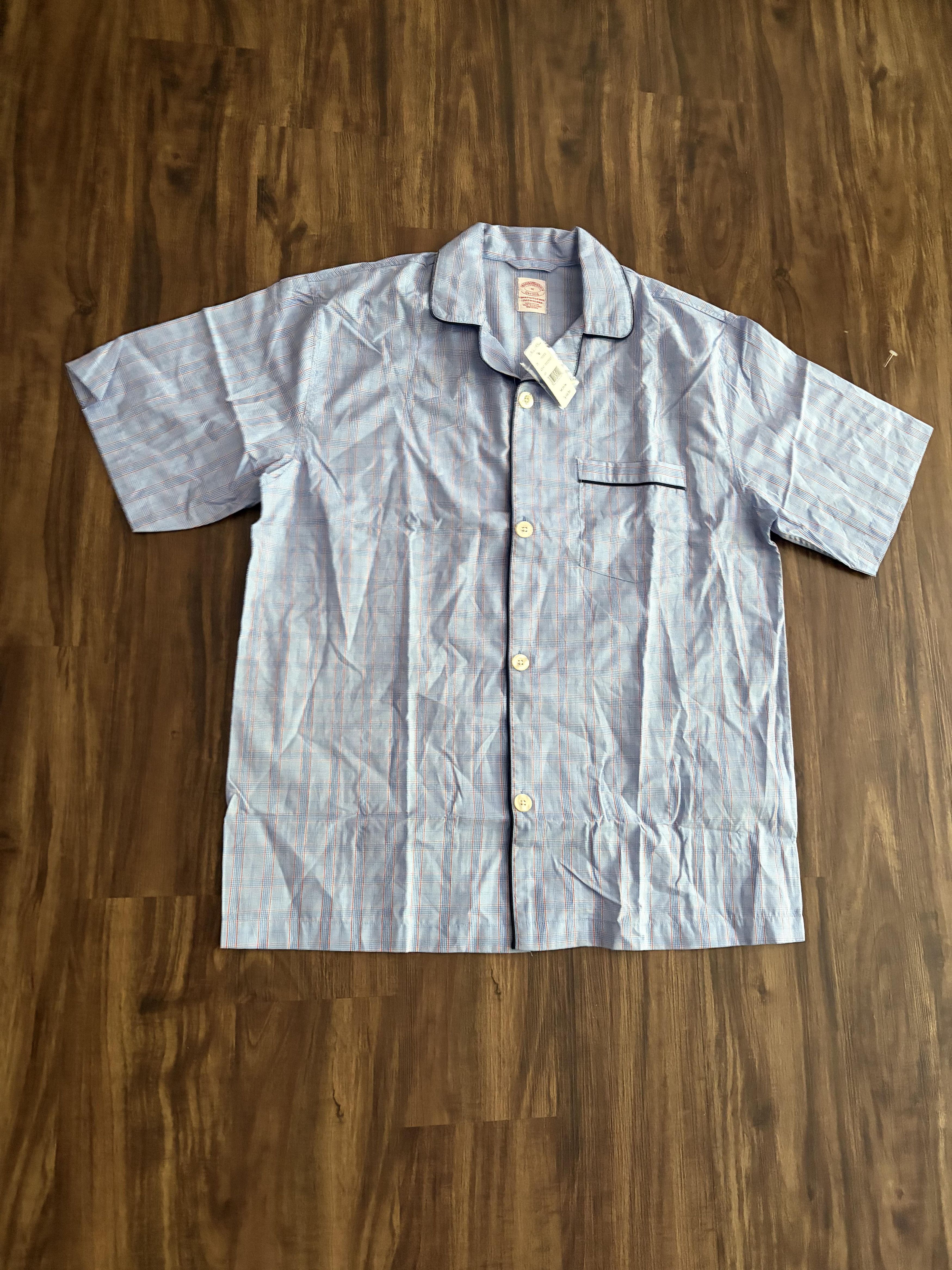 Brooks Brothers Cotton Broadcloth Glen Plaid Pajamas Size US M / EU 48-50 / 2 - 1 Thumbnail