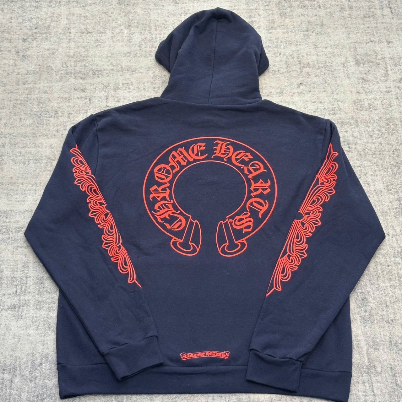 Chrome Hearts CHROME HEARTS HorseShoe Floral Hoodie navy Size US M / EU 48-50 / 2 - 2 Thumbnail